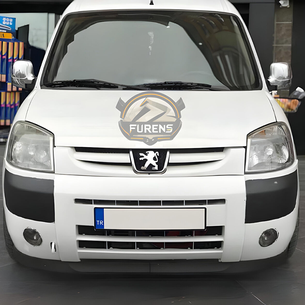 Peugeot Partner 2 2002-2008 Uyumlu H lip Esnek Ön Lip 2 Parça Karlık Ön Ek Tampon Altı Dil