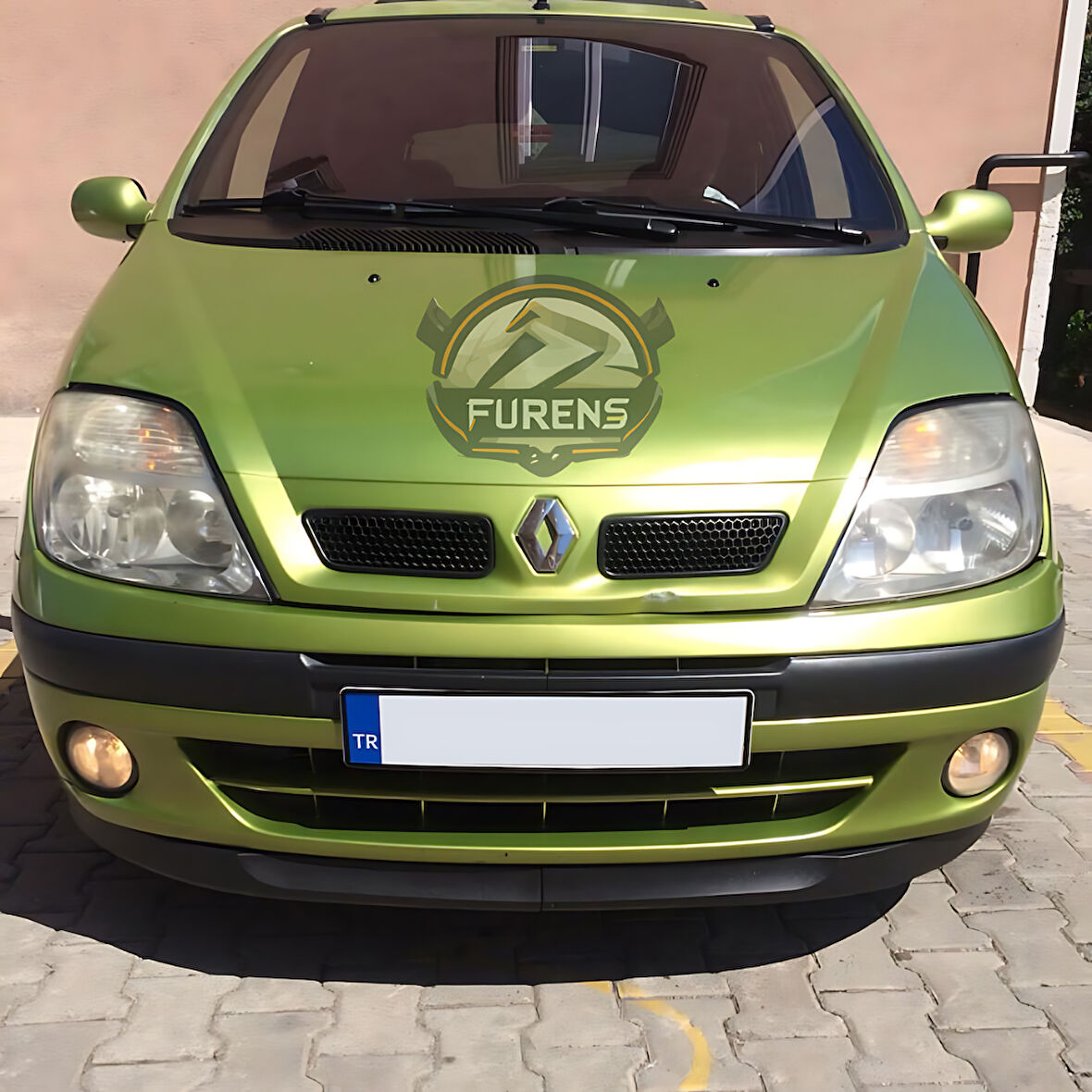 Renault  Scenic 2 2003-2009 Uyumlu H lip Esnek Ön Lip 2 Parça Karlık Ön Ek Tampon Altı Dil