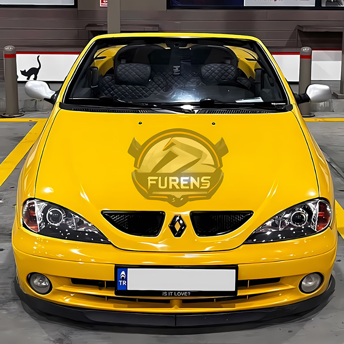 Renault Megane 1 1995-2003 Uyumlu H lip Esnek Ön Lip 2 Parça Karlık Ön Ek Tampon Altı Dil