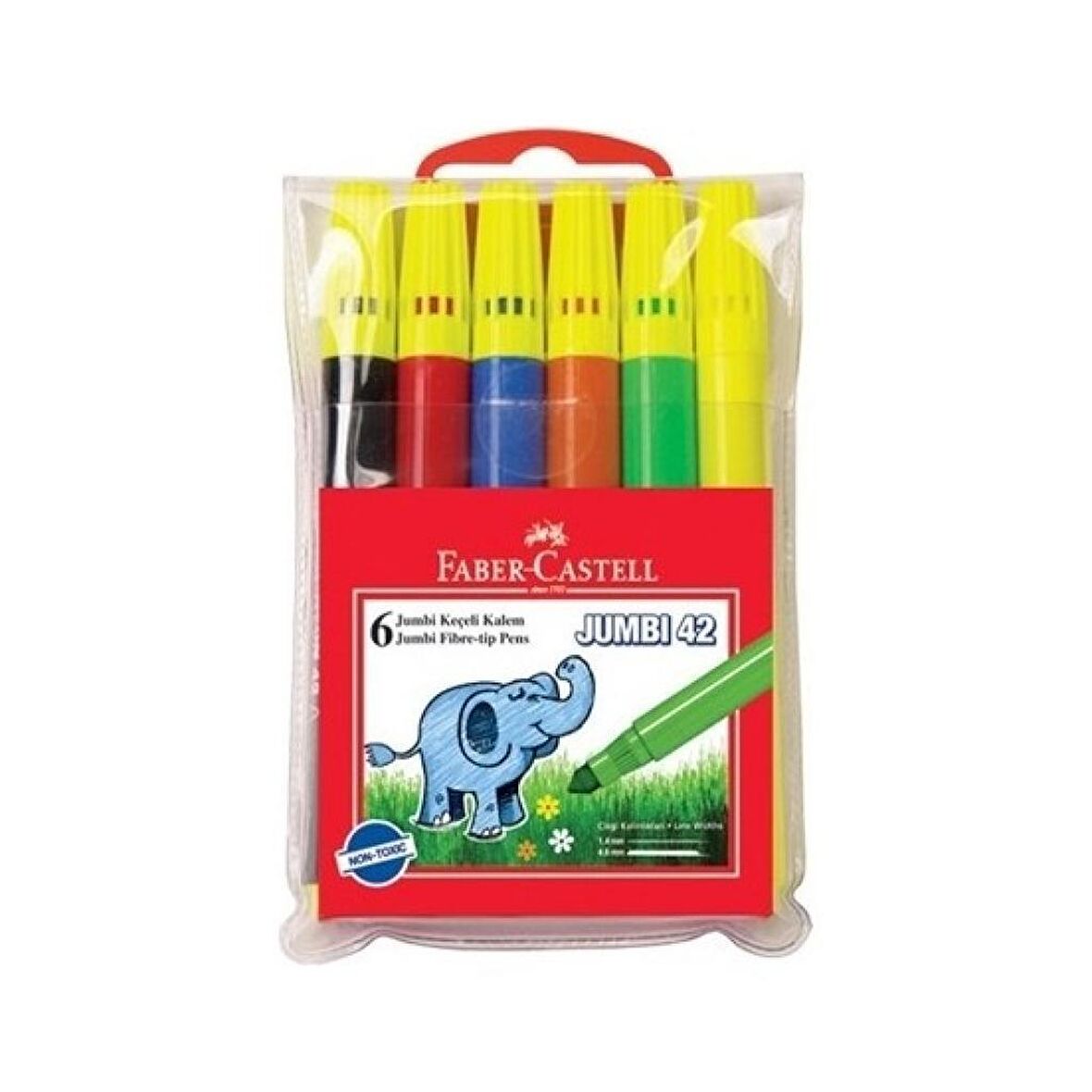 Faber Castell Jumbi 42 Keçeli Kalem 6 Renk 30642