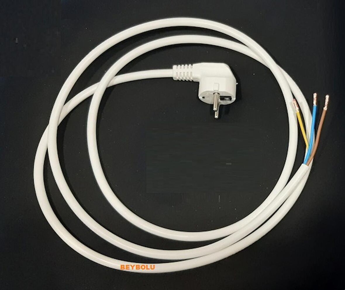 Elektrik Giriş Kablosu Arçelik Çamaşır Makinesi 3x1,5 TTR Bakır Kablo 2 Metre