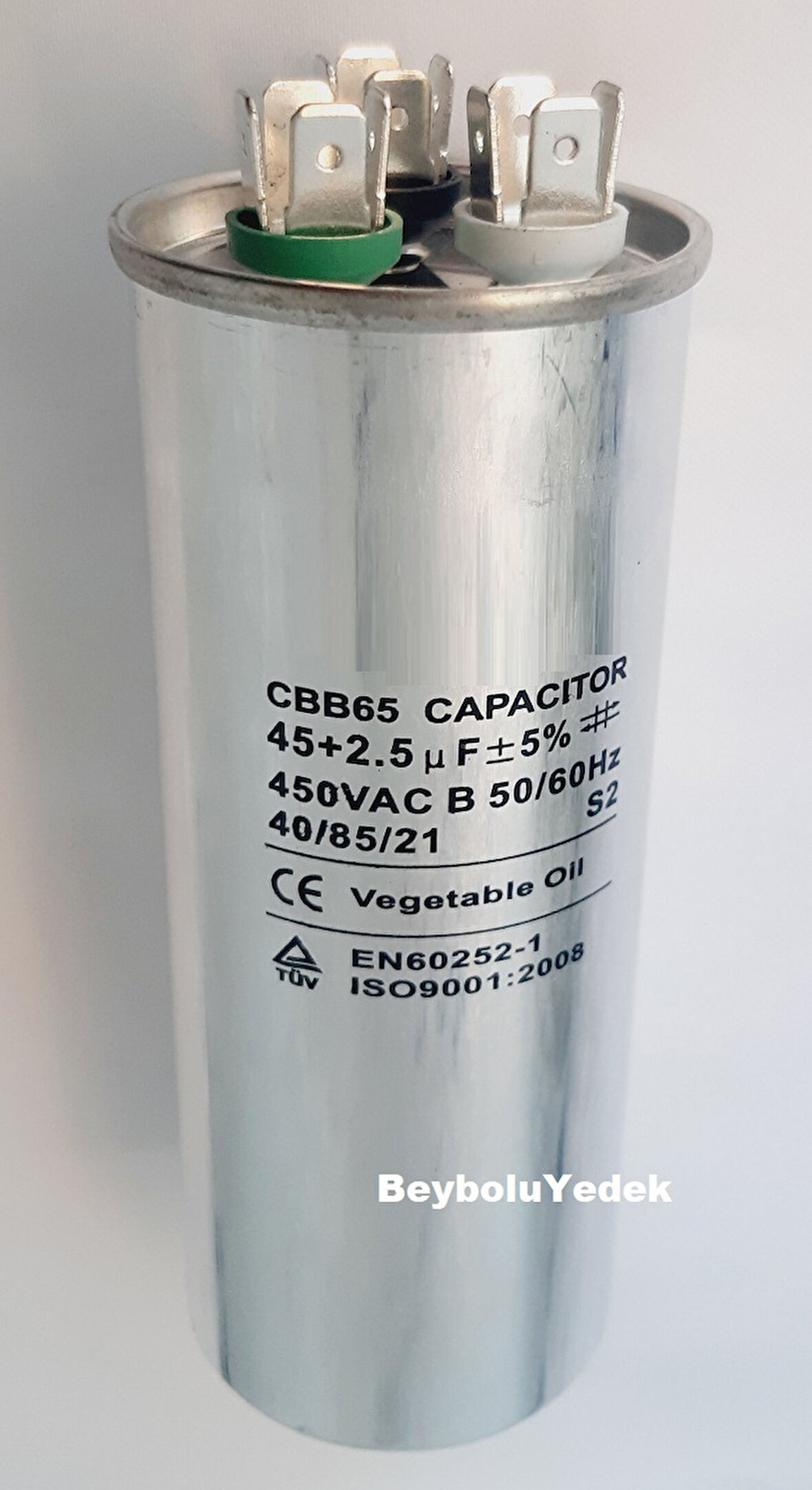 45+2,5 uF Klima Kondansatör , 45+2,5 MF 450 V AC Klima Kondansatörü