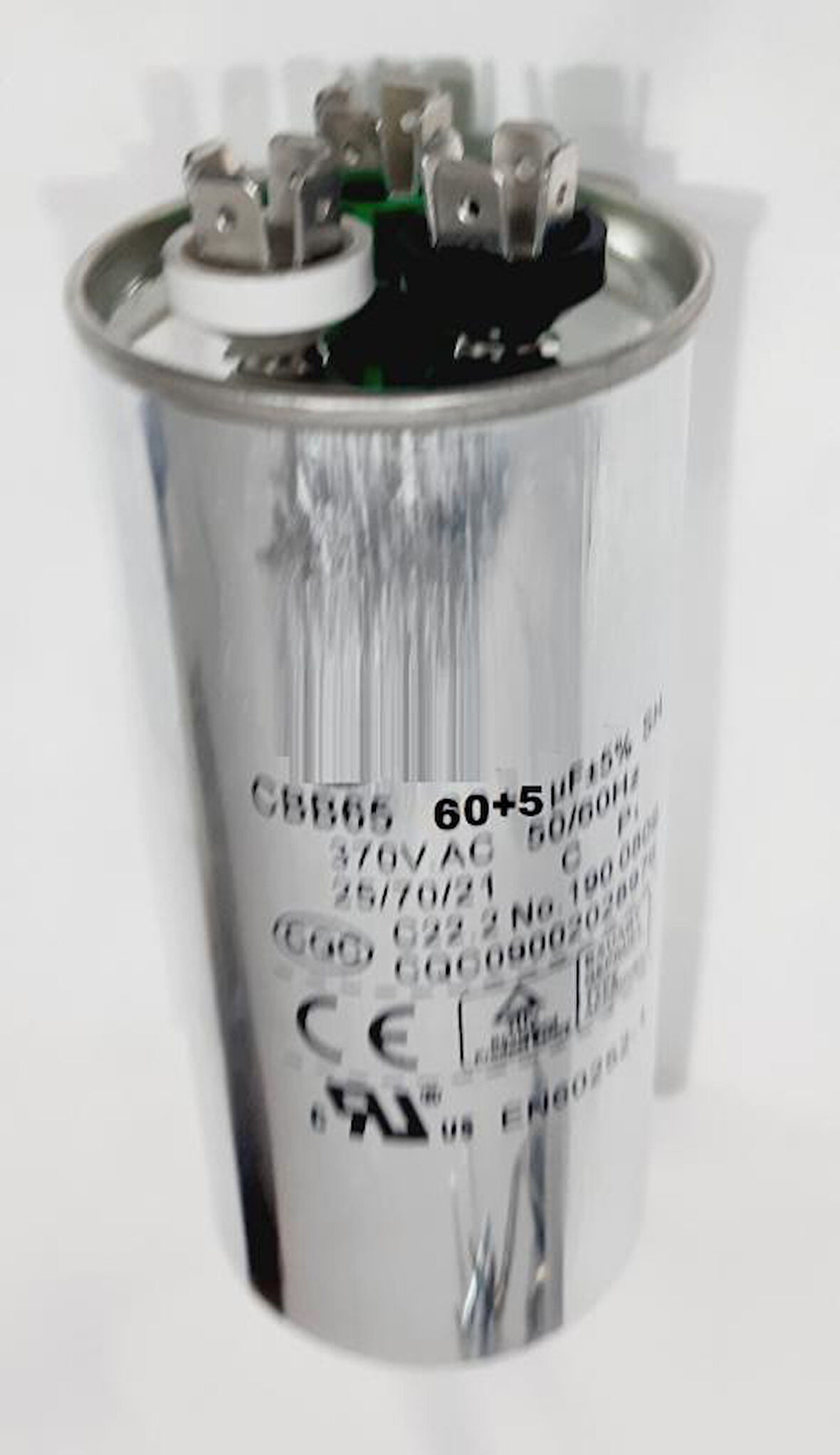 Klima Kondansatörü 60+5 uF , MF  , 370 V AC  Kapasitör
