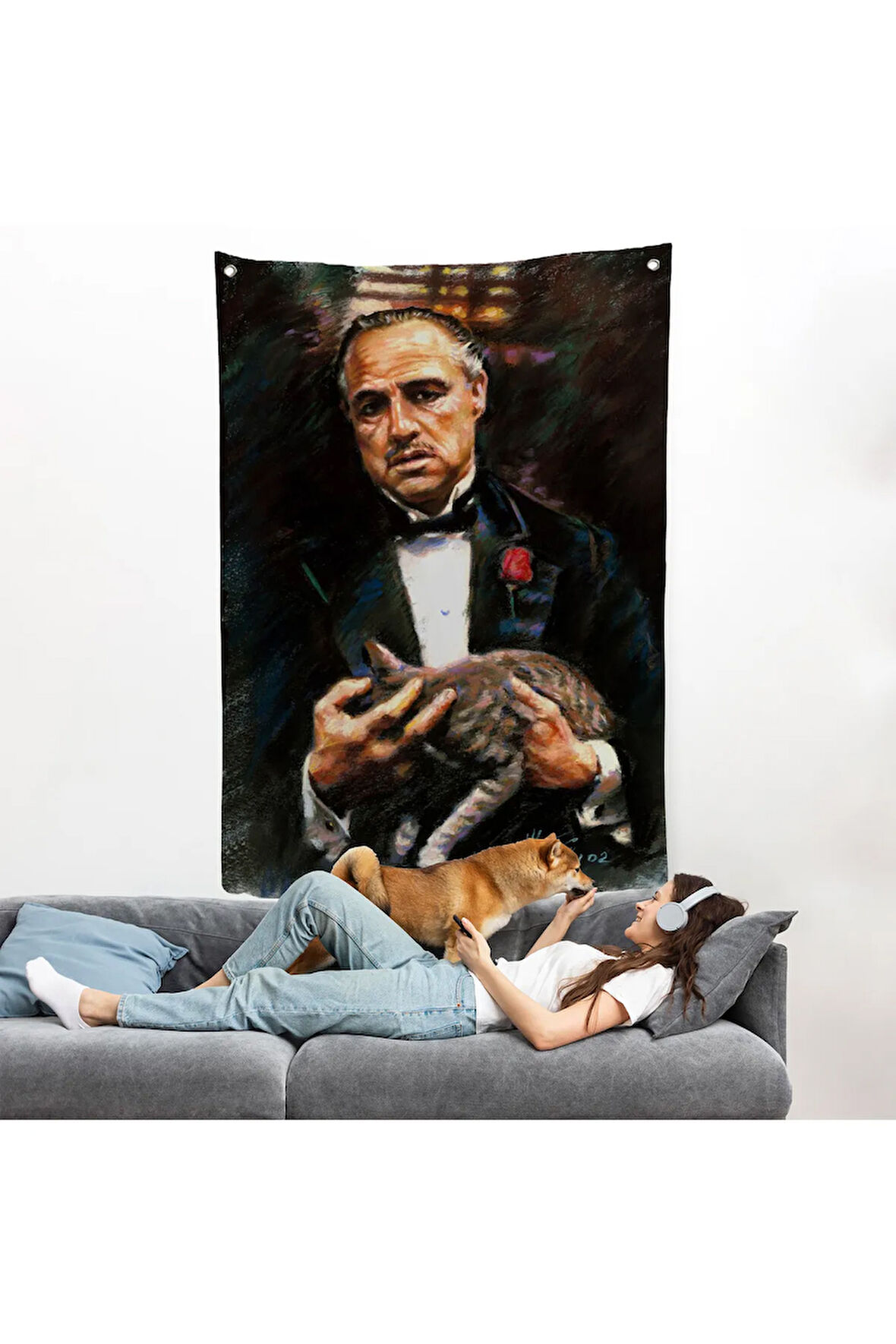 Godfather Mafya Film Duvar Örtüsü-7763