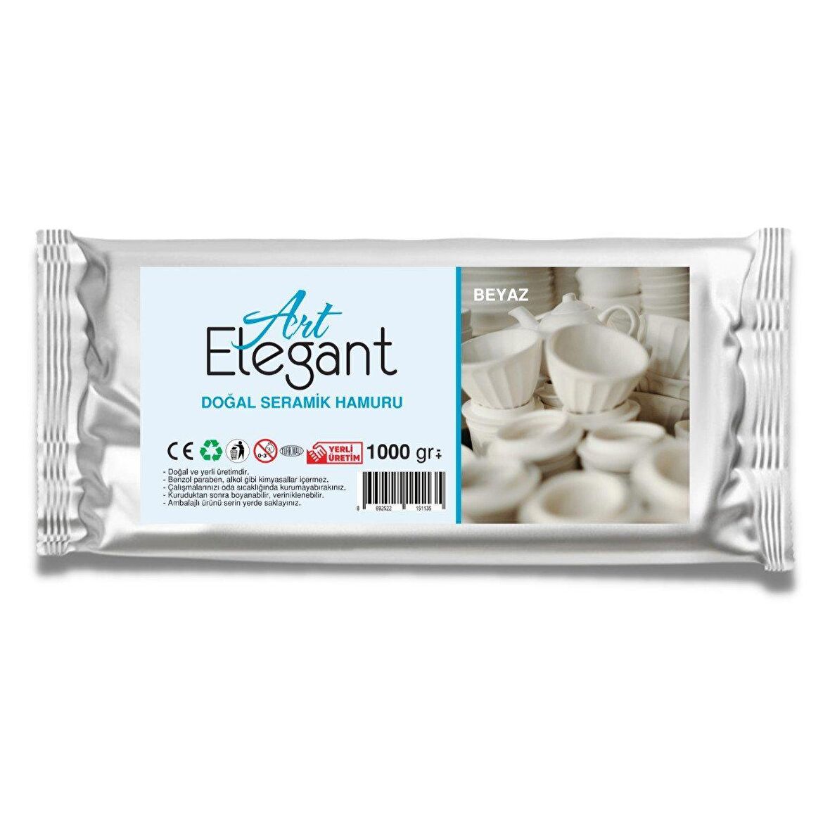 ART ELEGANCE Art Elegant Seramik Hamuru 1000gr Beyaz