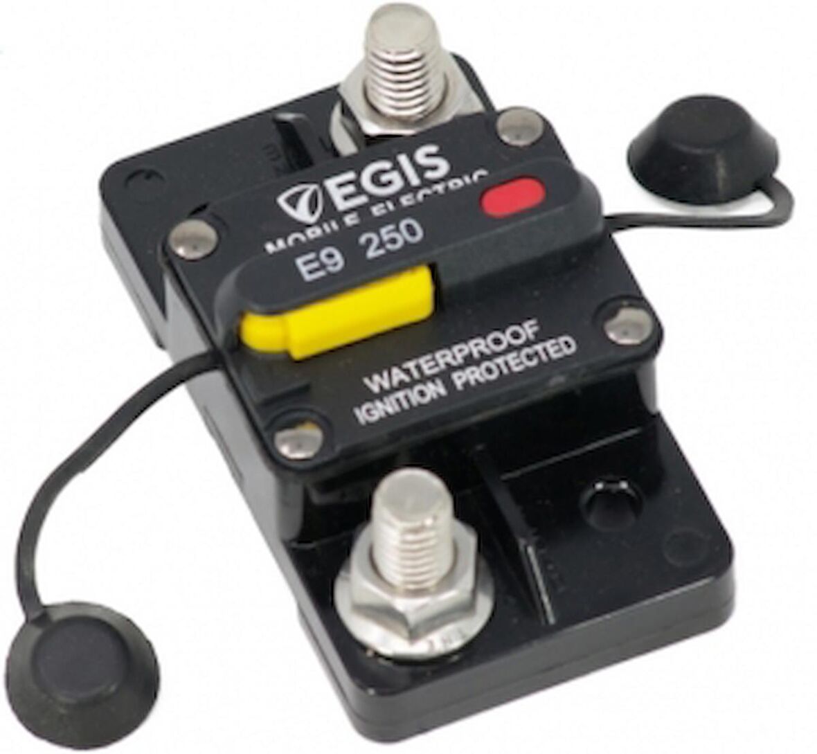 EGIS 4703 Serisi Termal Devre Kesici Sigorta 12V / 24V / 36V / 48V DC uygulamalarda kullanıma uygun IP67