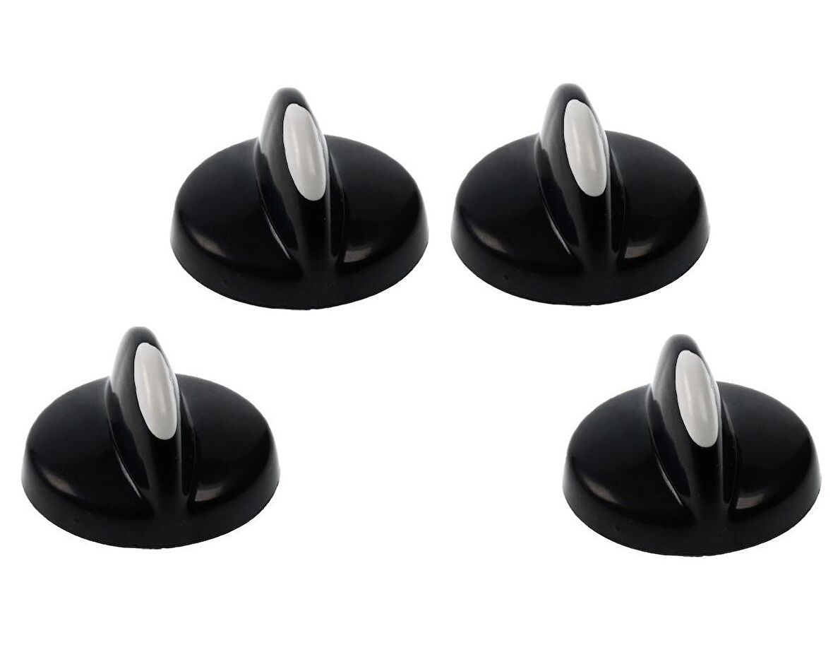 Beko Uyumlu Ocak Düğmesi 4 Lü , Set Üstü Ocak Düğme Siyah