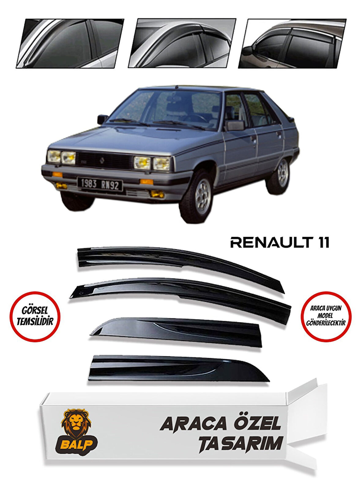Renault 11 Cam Rüzgarlığı Mügen Tip 4lü