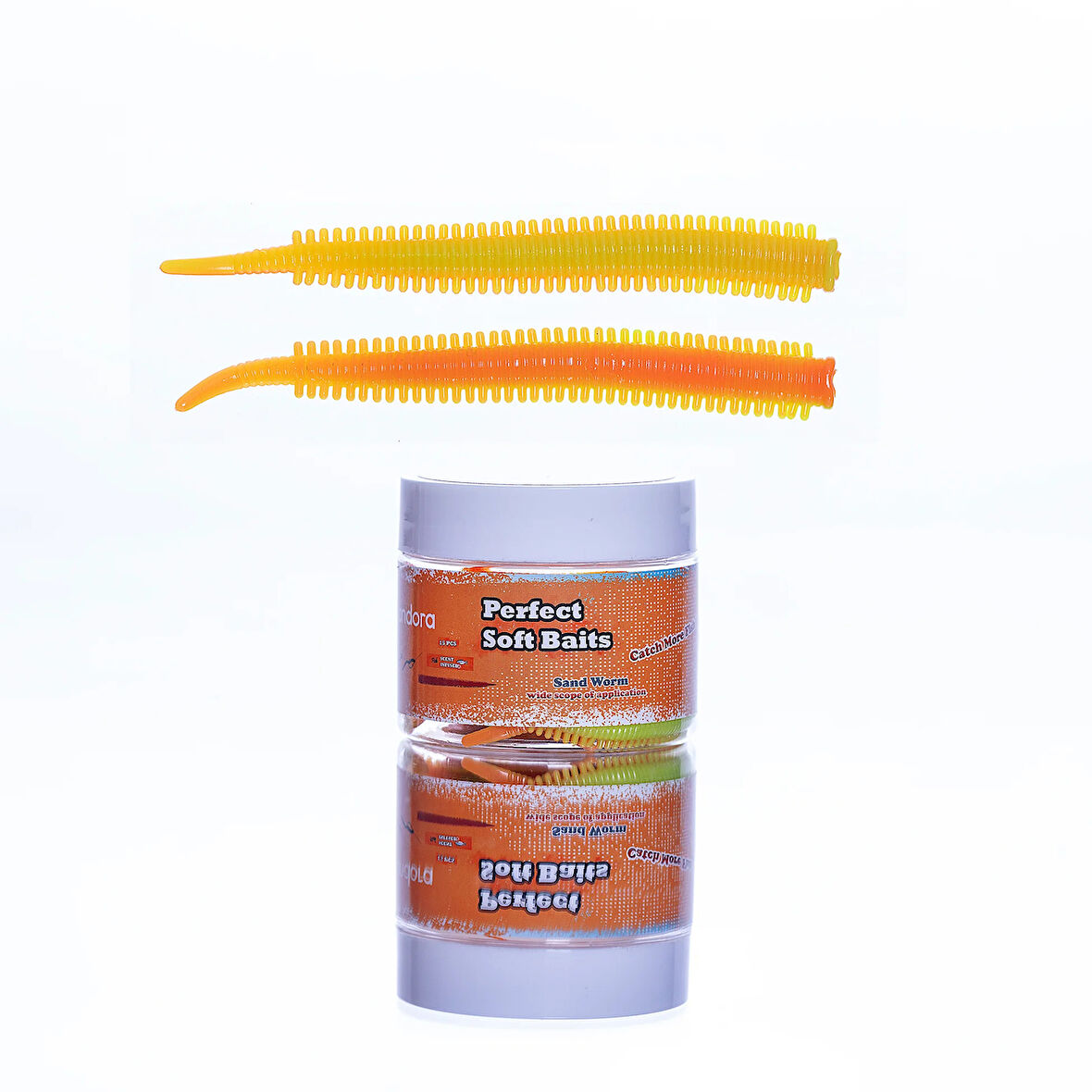 Pandora Kavanoz Perfect Soft Baits Sandworm 7cm Renk:Lemon&Orange