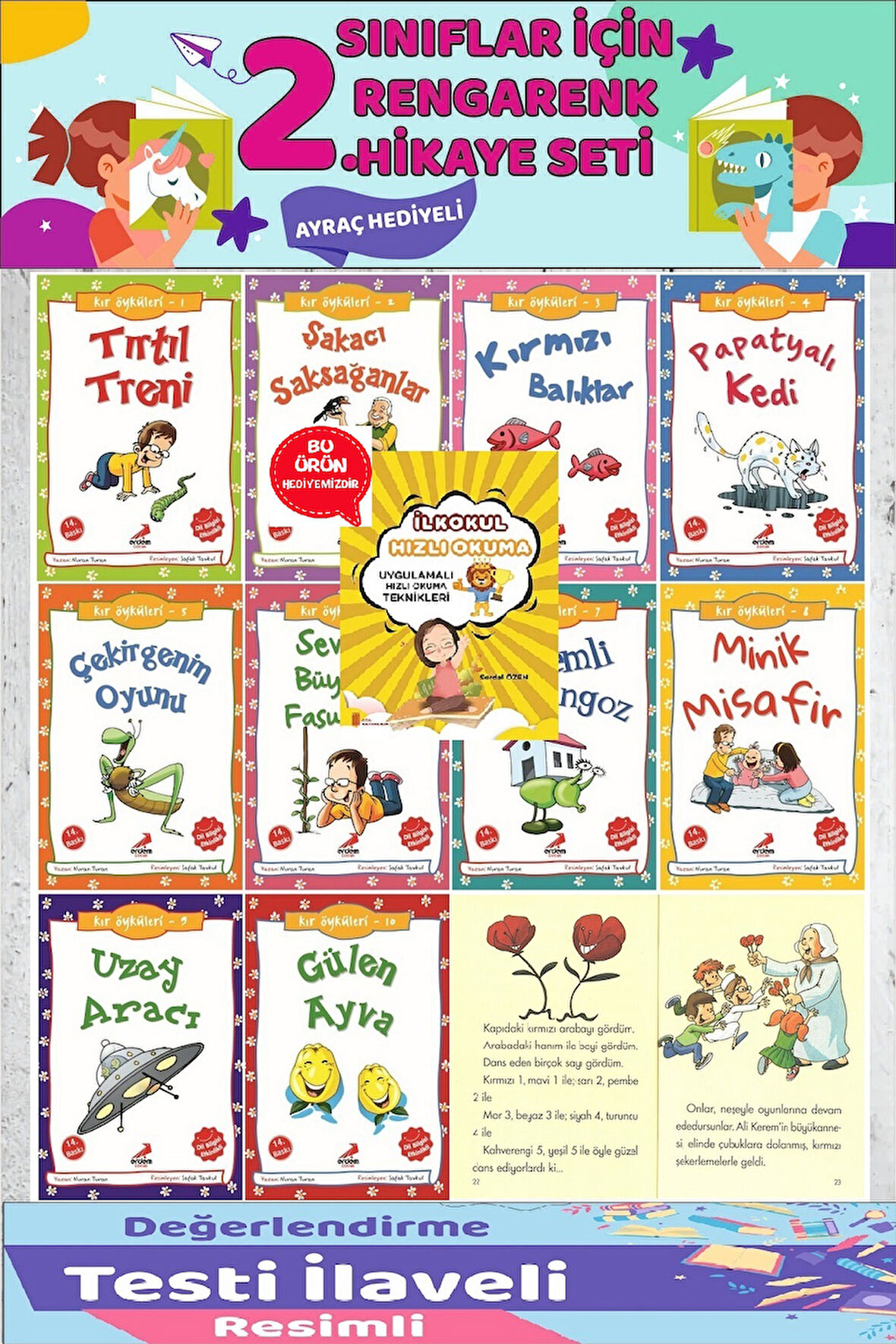 2.Sınıf Okumayı Sevdiren 10 lu Hikaye Seti 2 (48 sayfa)