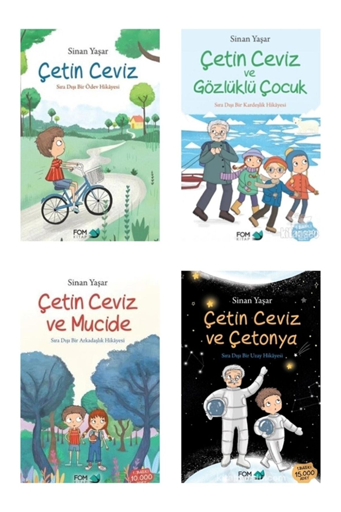 Çetin Ceviz 4 Kitap Set Mucide Gözlüklü Çocuk Çetonya Sinan Yaşar