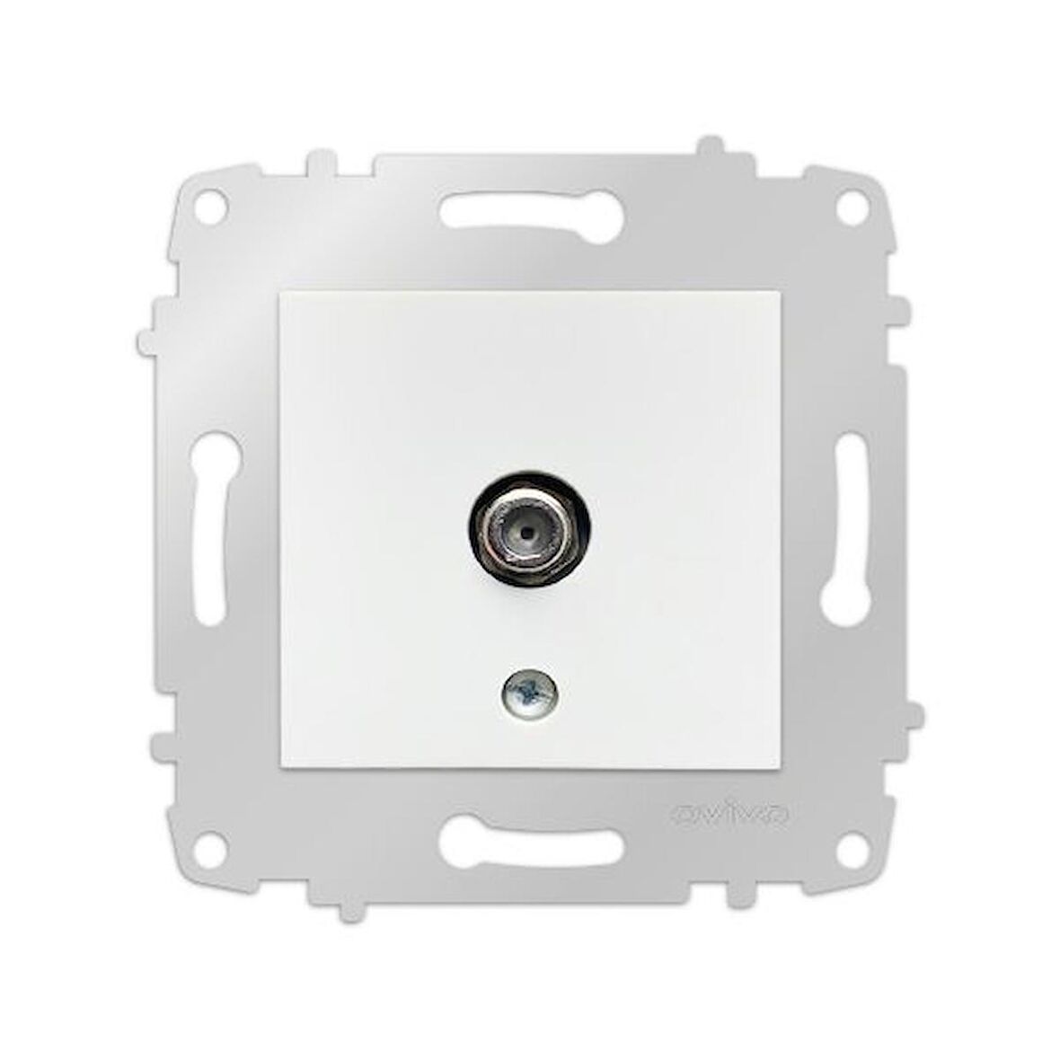 Ovivo Grano Beyaz Natural Uydu Tv Prizi F Konnektör ( 20 Adet ) ÇERÇEVE HARİÇTİR