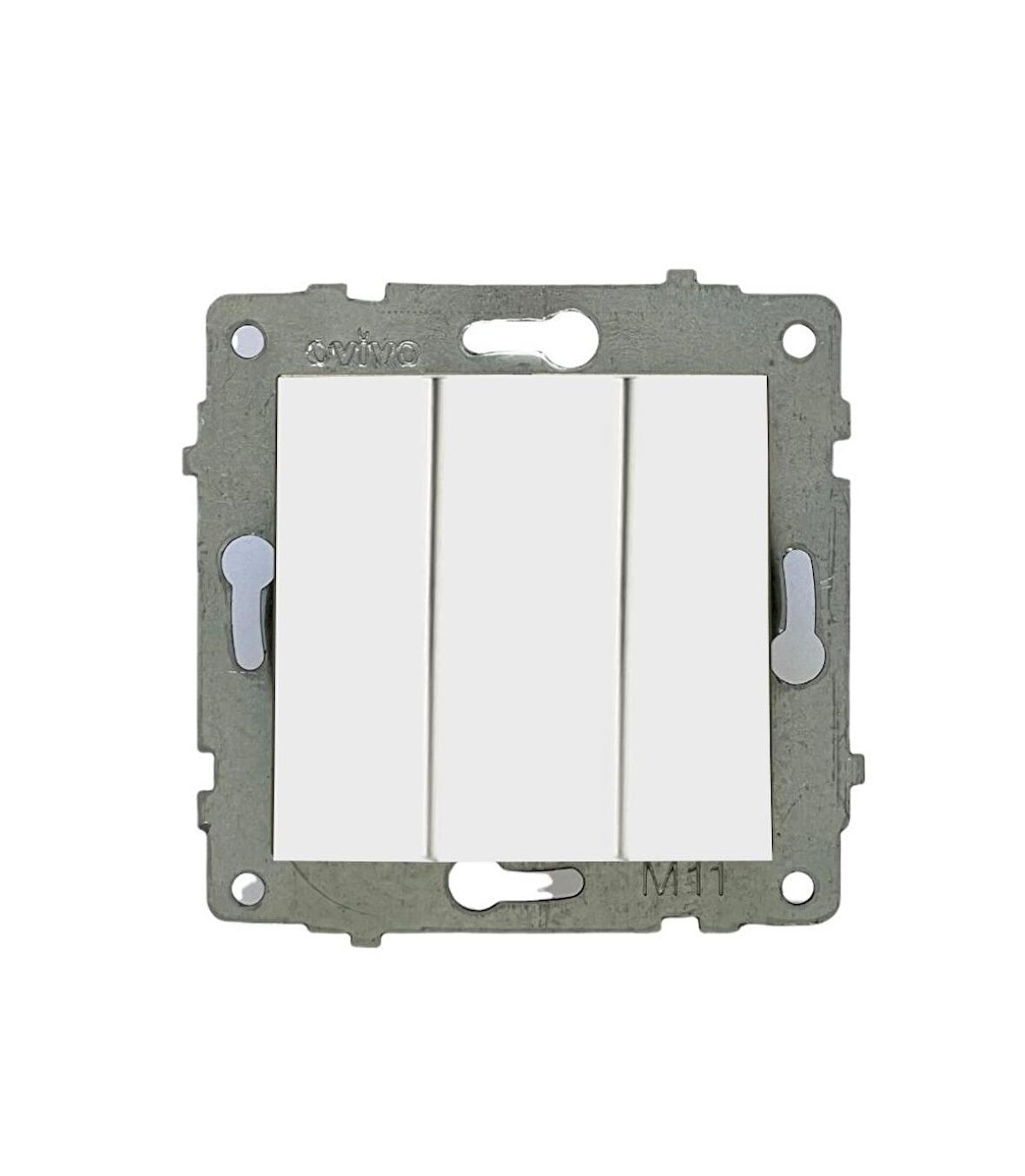 Tenda Grano Beyaz Üçlü Anahtar ( 15 Adet ) ÇERÇEVE HARİÇTİR