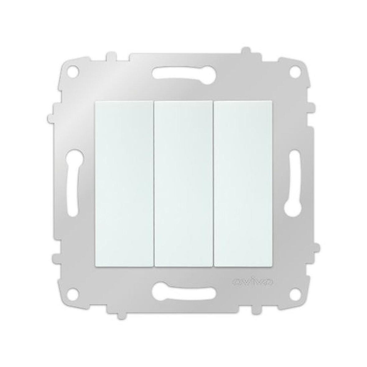 Ovivo Grano Beyaz Natural Üçlü Anahtar ( 20 Adet ) ÇERÇEVE HARİÇTİR