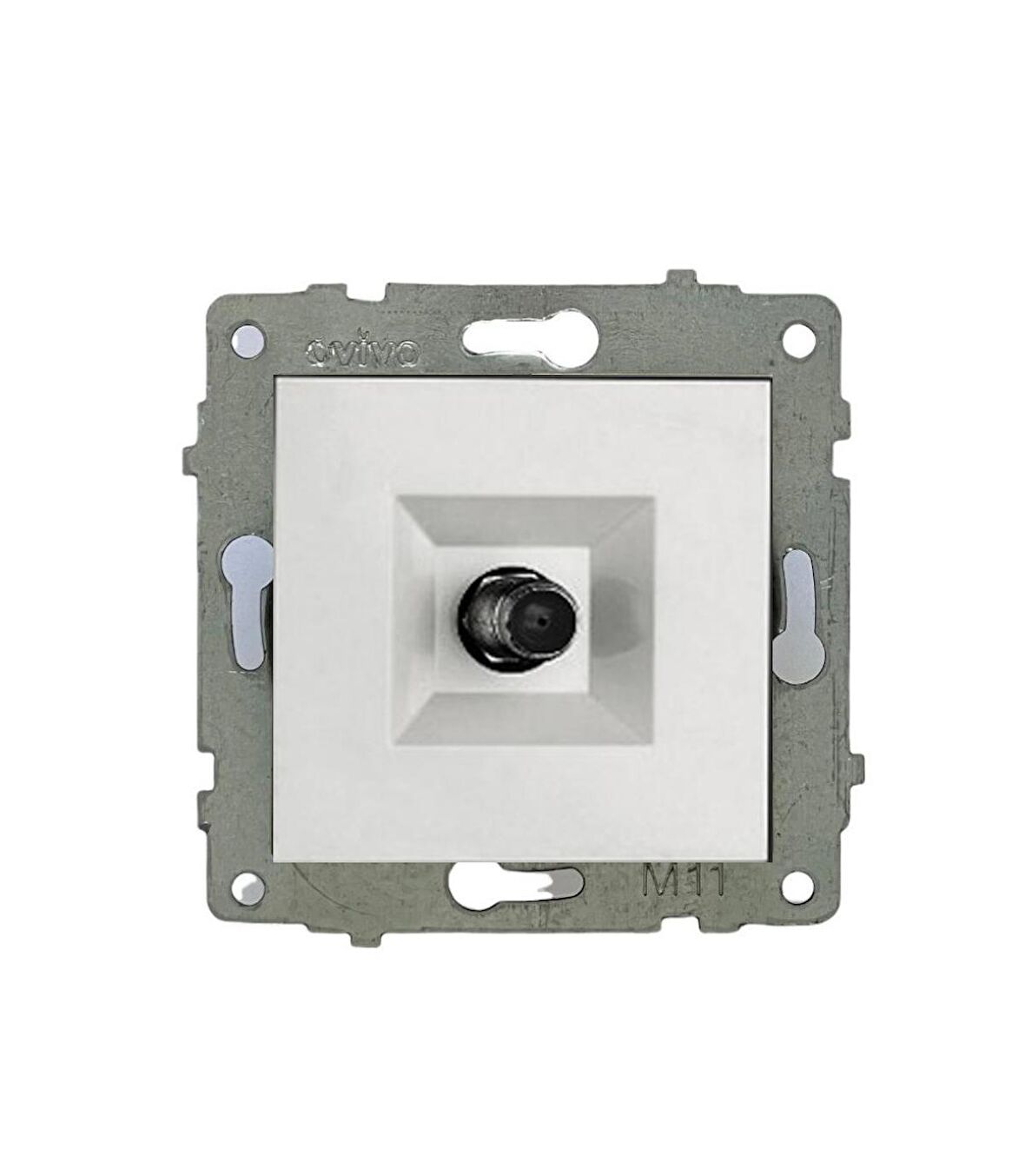 Tenda Grano Beyaz Uydu Tv Prizi F Konnektör ( 15 Adet ) ÇERÇEVE HARİÇTİR