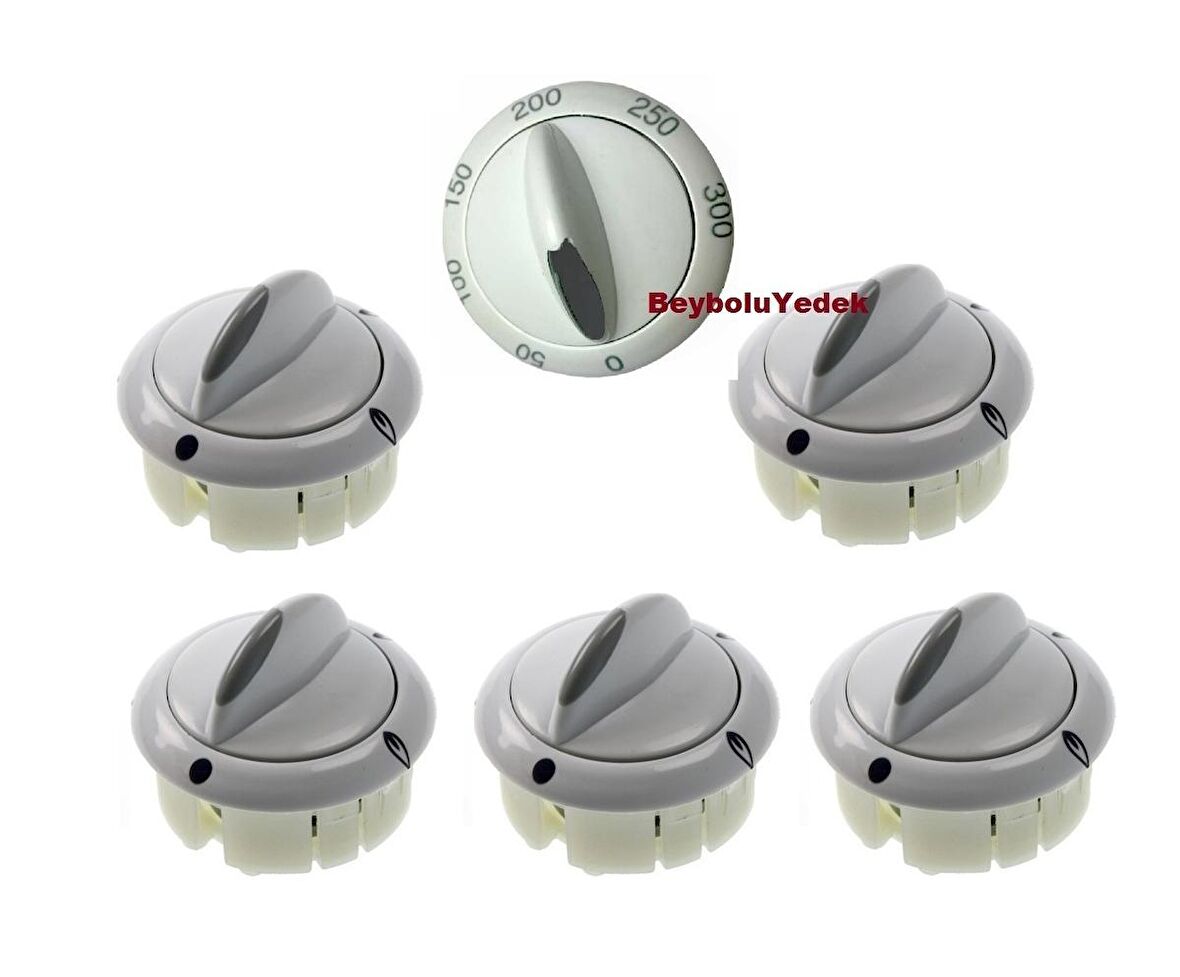 Arçelik Geniş Yuva Düğme 6 Lı ,  Ocak Düğme Takımı Geçme Kısmı Geniş Göbek