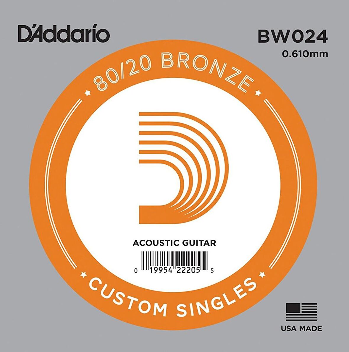 Daddario BW024 Akustik Gitar Tek Teli 024 - Sol Teli