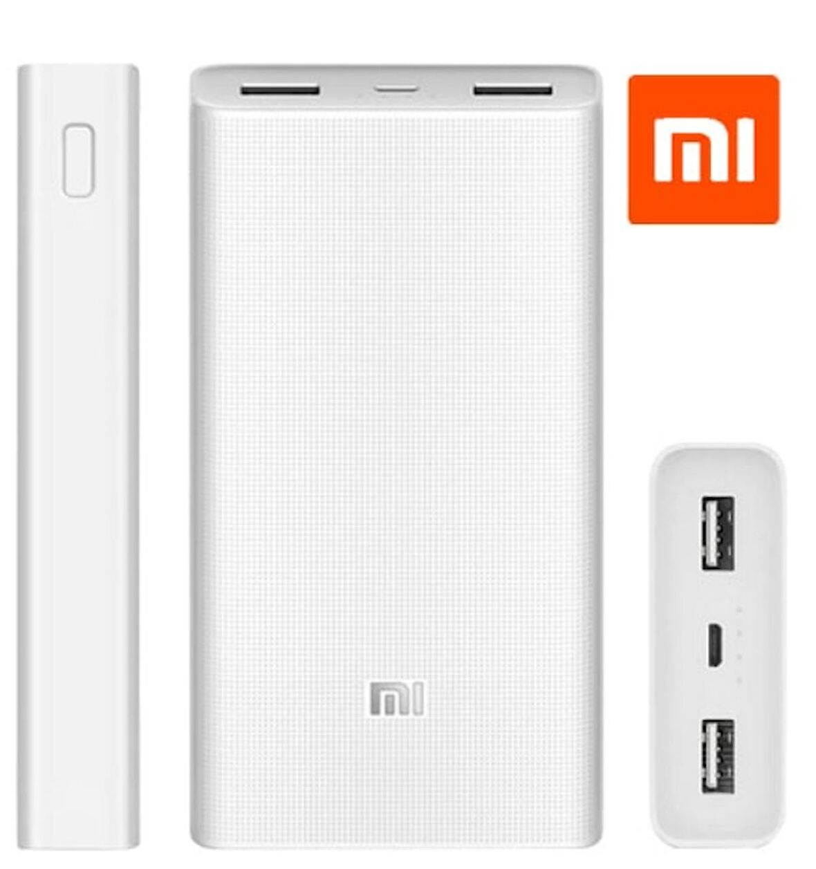 DTS Teknoloji Xiaomi Mi 20000 mAh  Uyumlu Hızlı Şarj Powerbank Beyaz