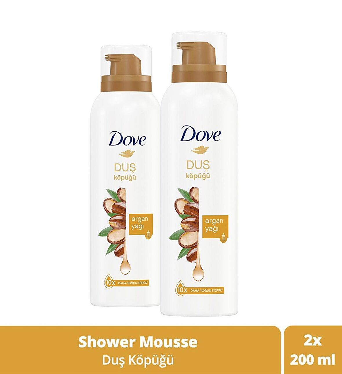 Dove Argan Yağı Duş Köpüğü 200 ml x 2 Adet