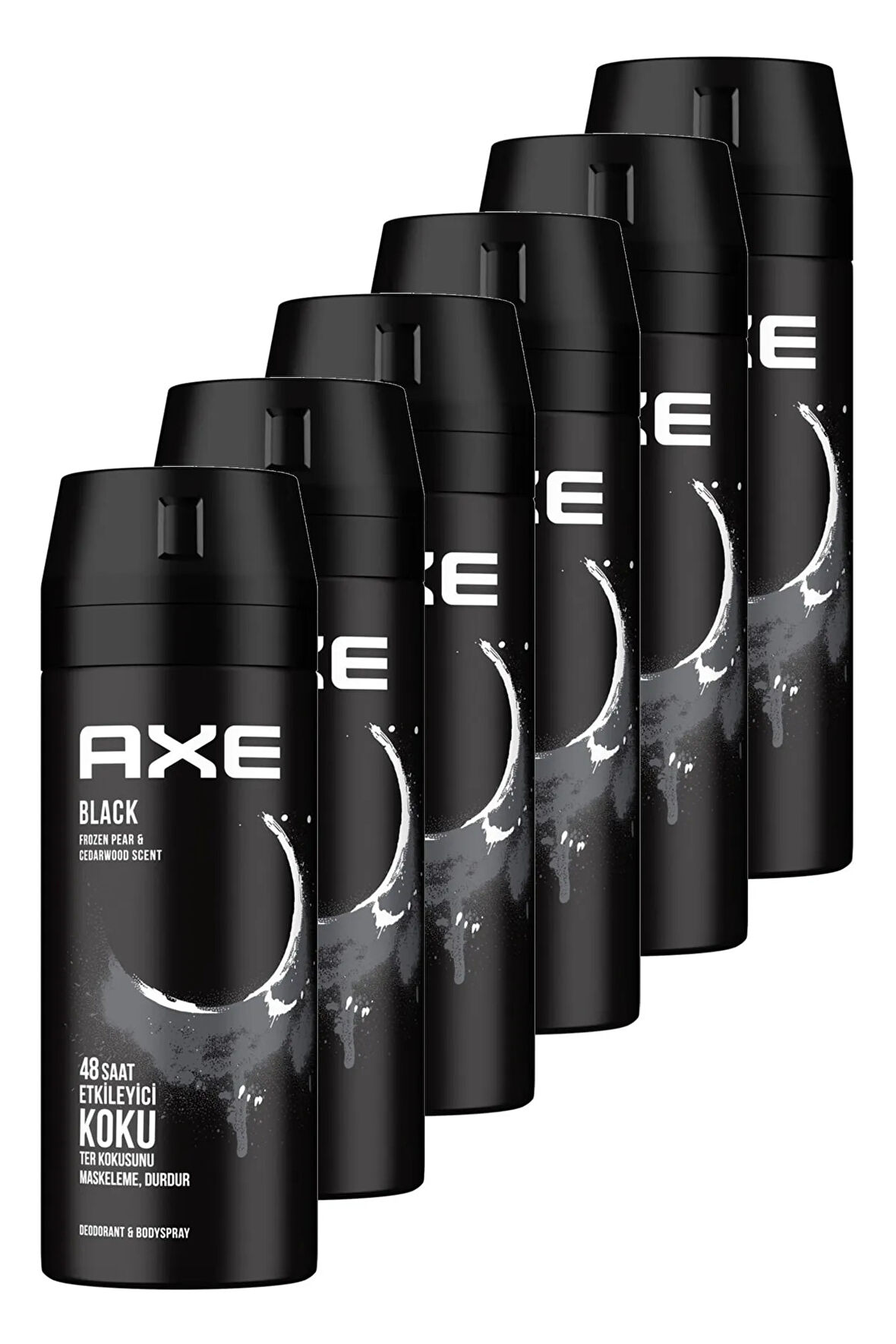 Axe Erkek Deodorant Black 48 Saat Etkileyici Koku 150 ml x 6 Adet