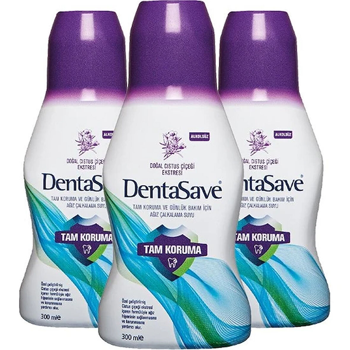 Dentasave Cistus Çiçeği Ekstreli Ağız Bakım Suyu 300 ml x 3 Adet