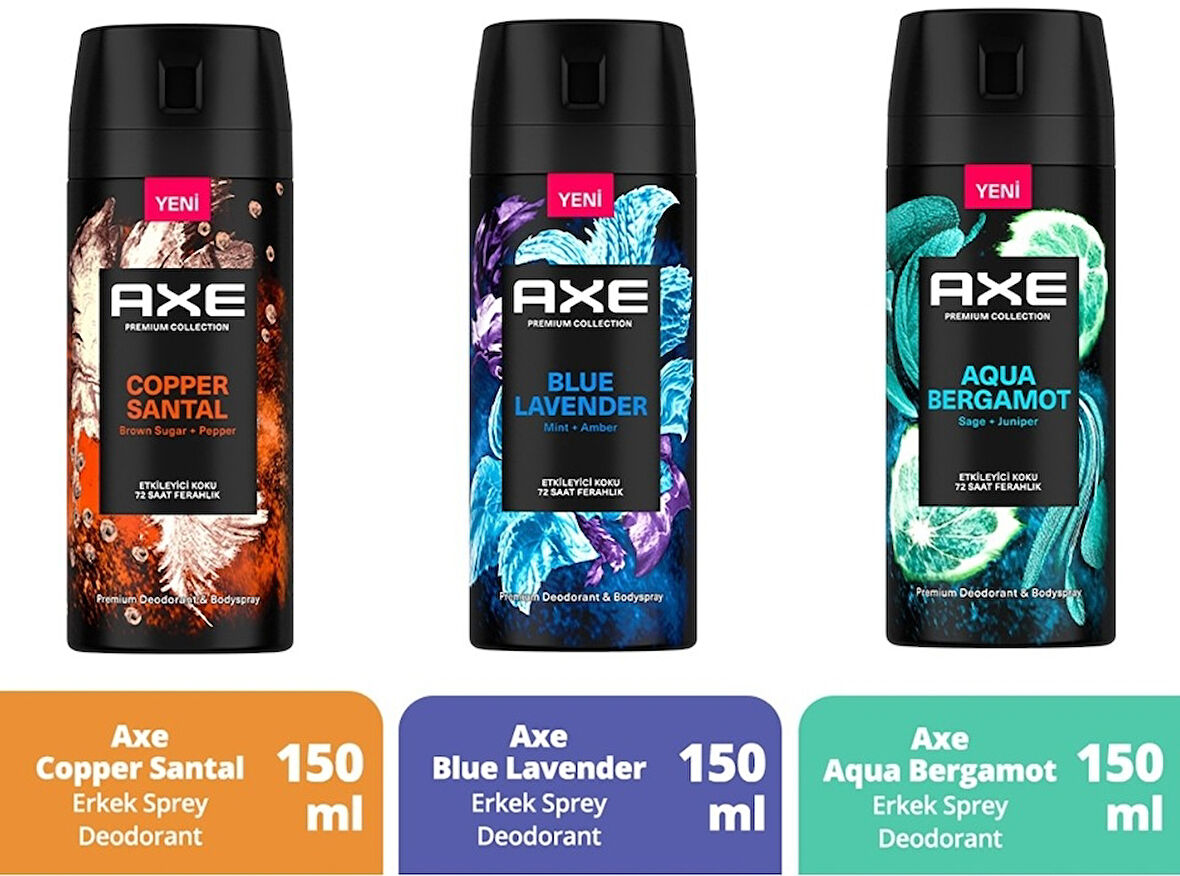 Axe Erkek Deodorant Premium Collection Spray Seti