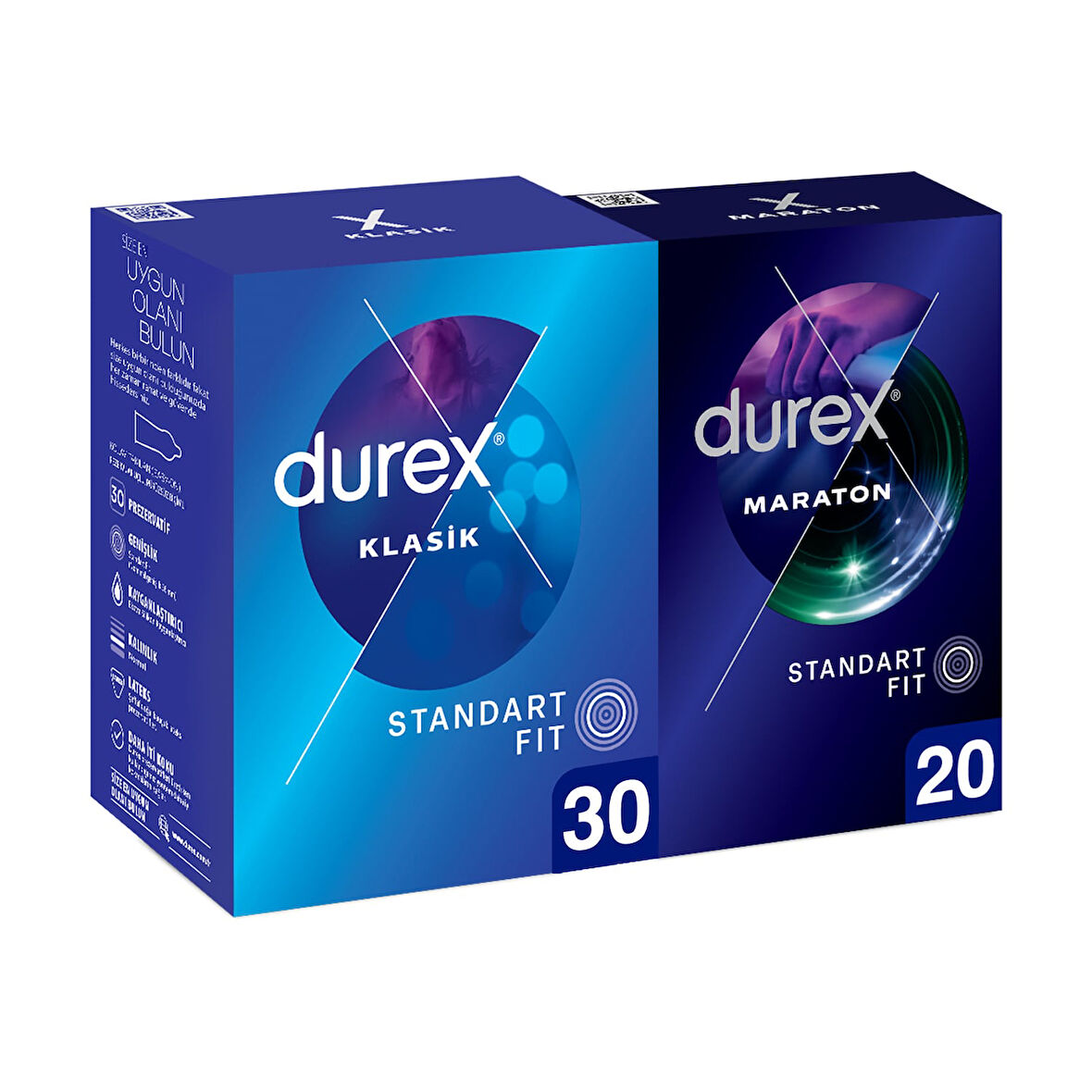 Durex Klasik Kondom 30 lu ve Maraton Prezervatif 20 li