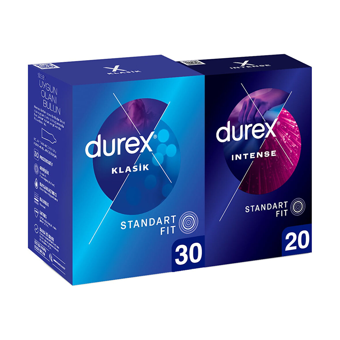 Durex Klasik Kondom 30 lu ve Intense Uyarıcı Prezervatif 20 li