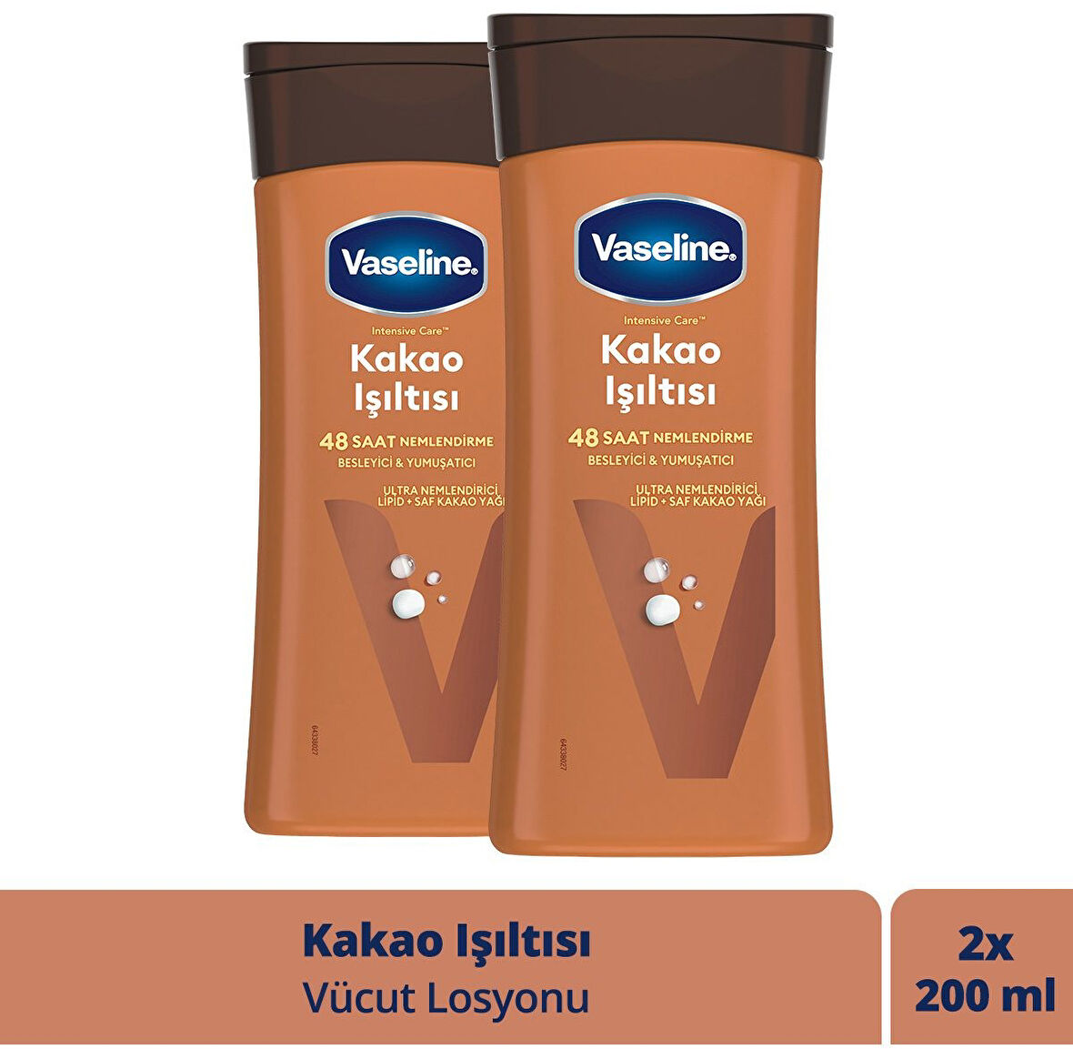 Vaseline Vücut Losyon Parlaklığın Kaybetmiş ve Kuru Ciltler İçin 200 ml x 2 Adet