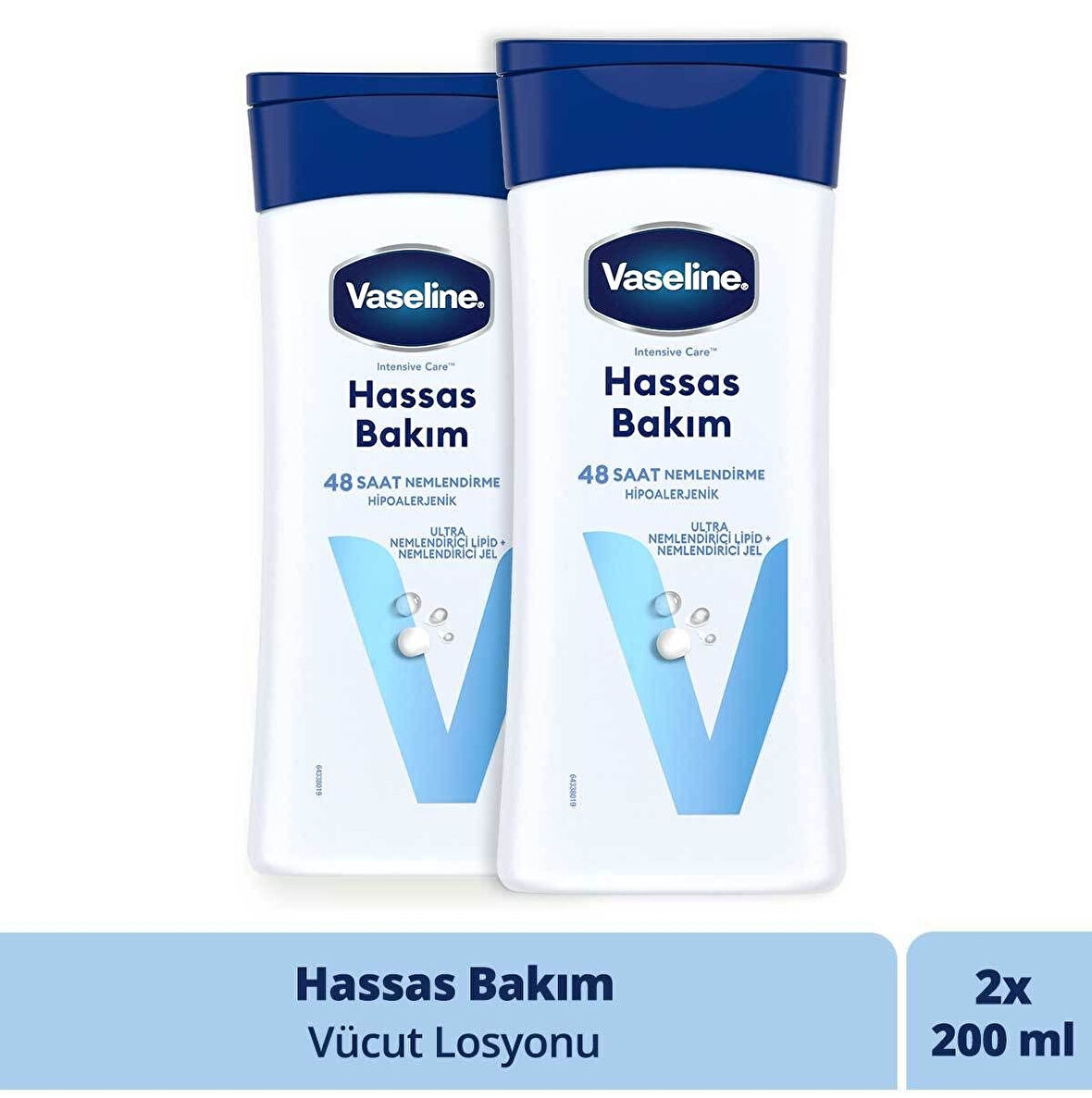 Vaseline Vücut Losyonu Çok Kuru ve Hassas Ciltler İçin 200 ml x 2 Adet