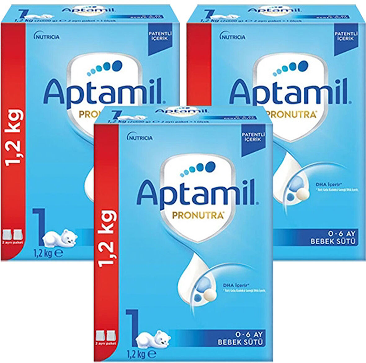 Aptamil 1 Pronutra Bebek Sütü 1200 g 0-6 Ay x 3 Adet