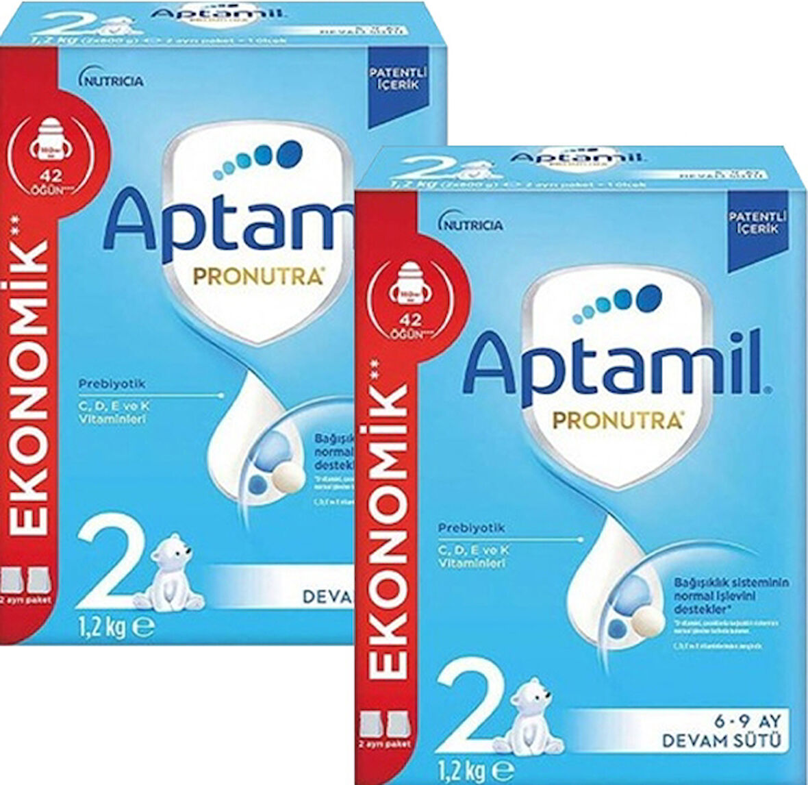 Aptamil 2 Pronutra Devam Sütü 1200 g 6-9 Ay x 2 Adet