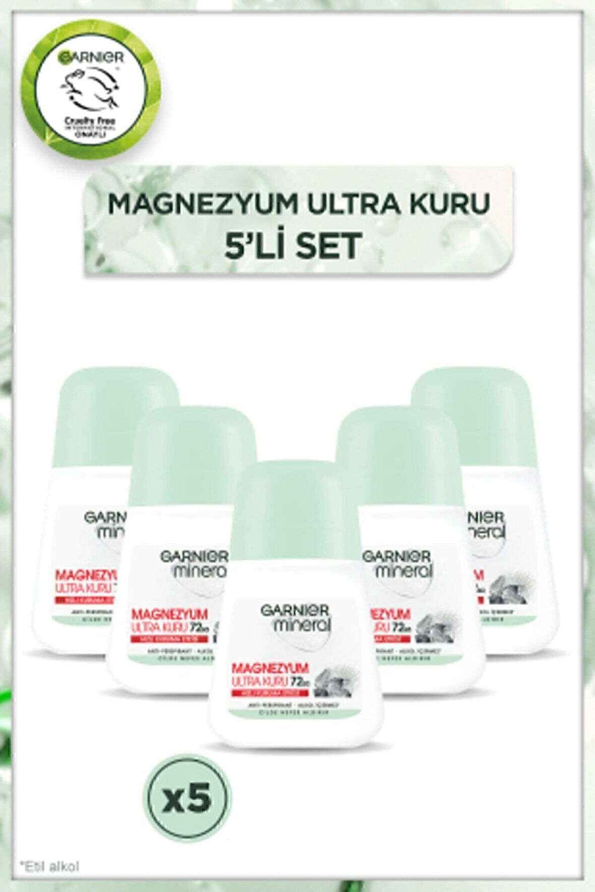 Garnier Mineral Hyaluronik Bakım Roll On Deodorant 50 ml x 5 Adet