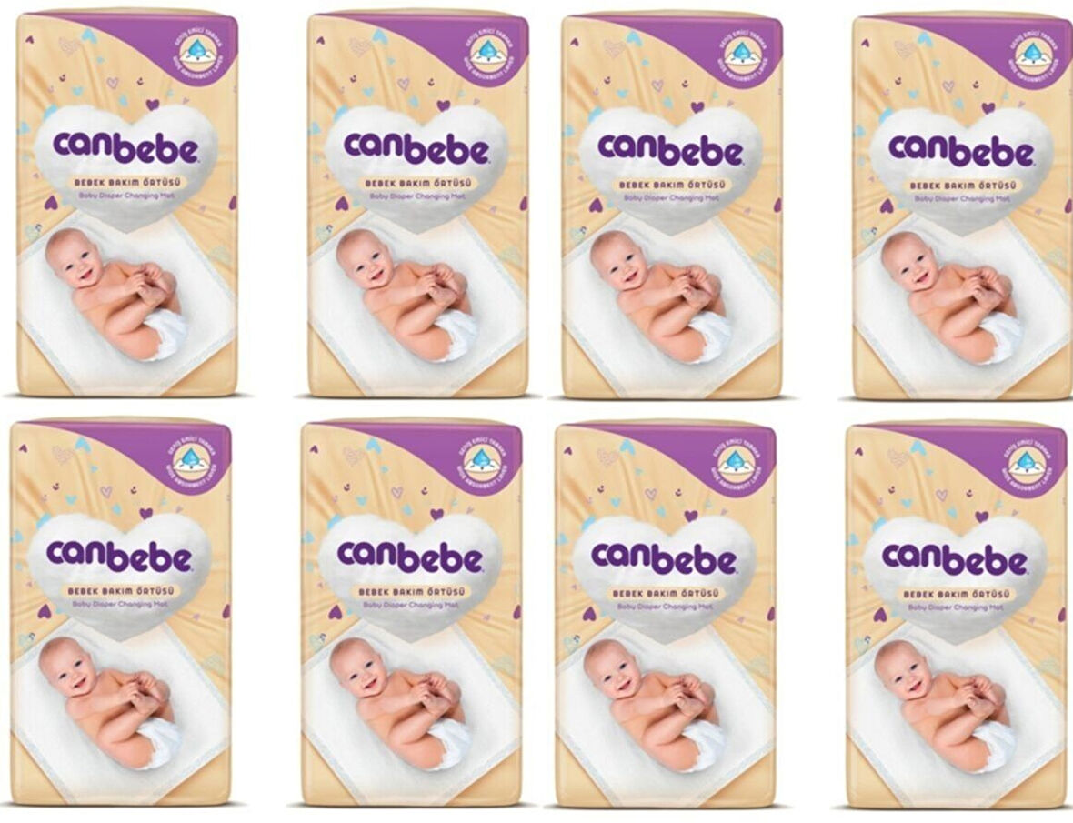 Canbebe Bebek Bakım Örtüsü 60x60 cm 10 lu x 8 Adet