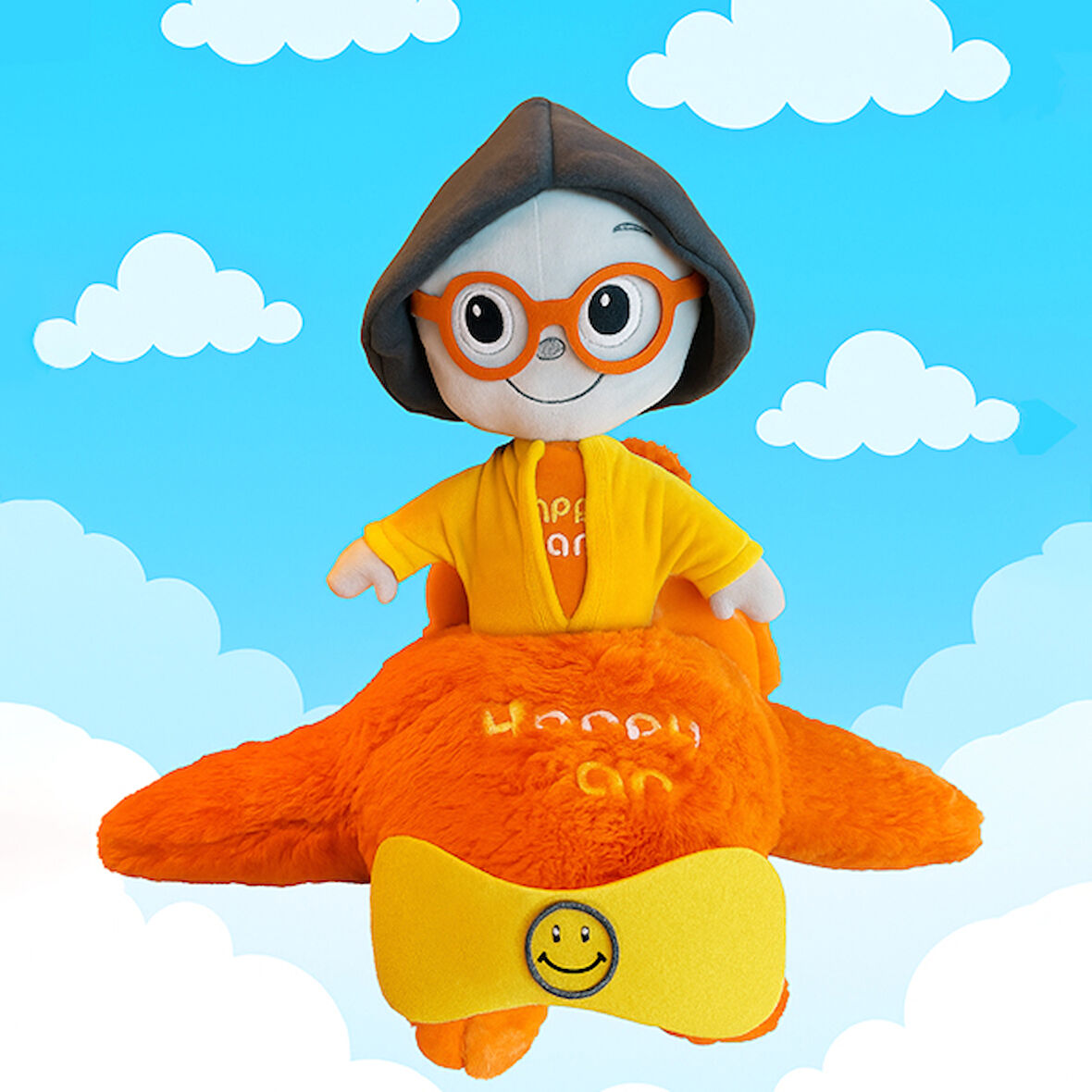 Happy Can Peluş Bebek Ve Uçağı