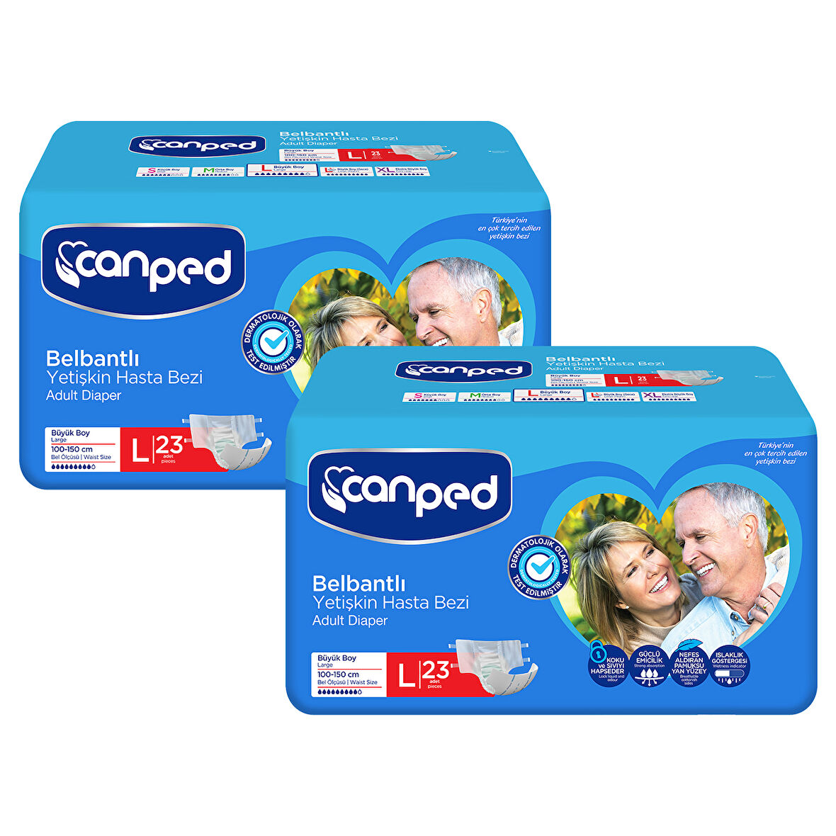 Canped Belbantlı Hasta Bezi Büyük Boy Large 46 Adet