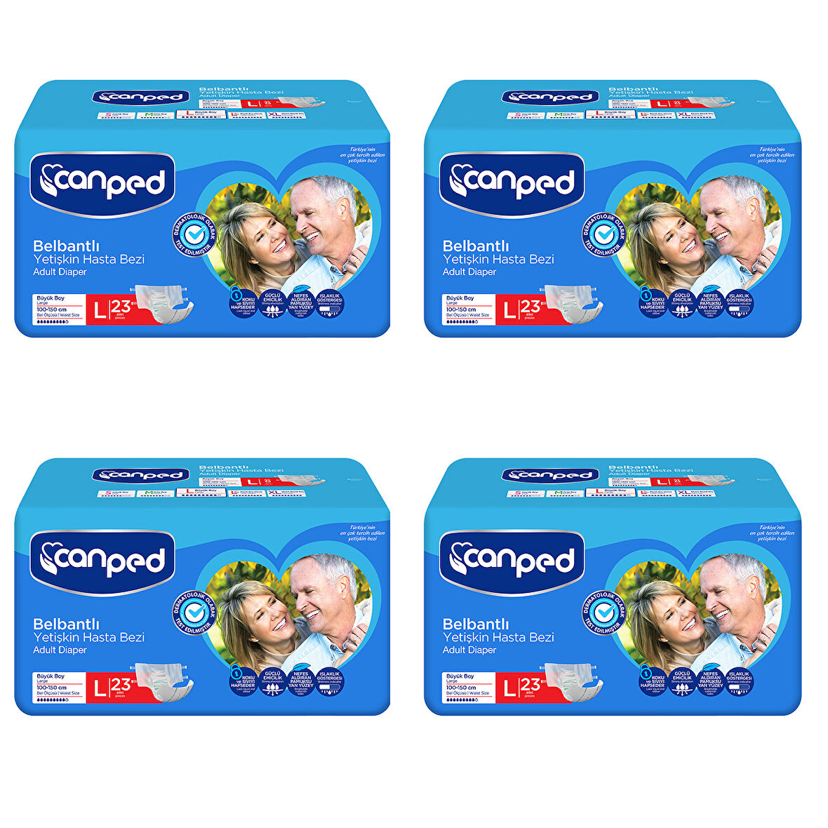 Canped Belbantlı Hasta Bezi Büyük Boy Large 92 Adet