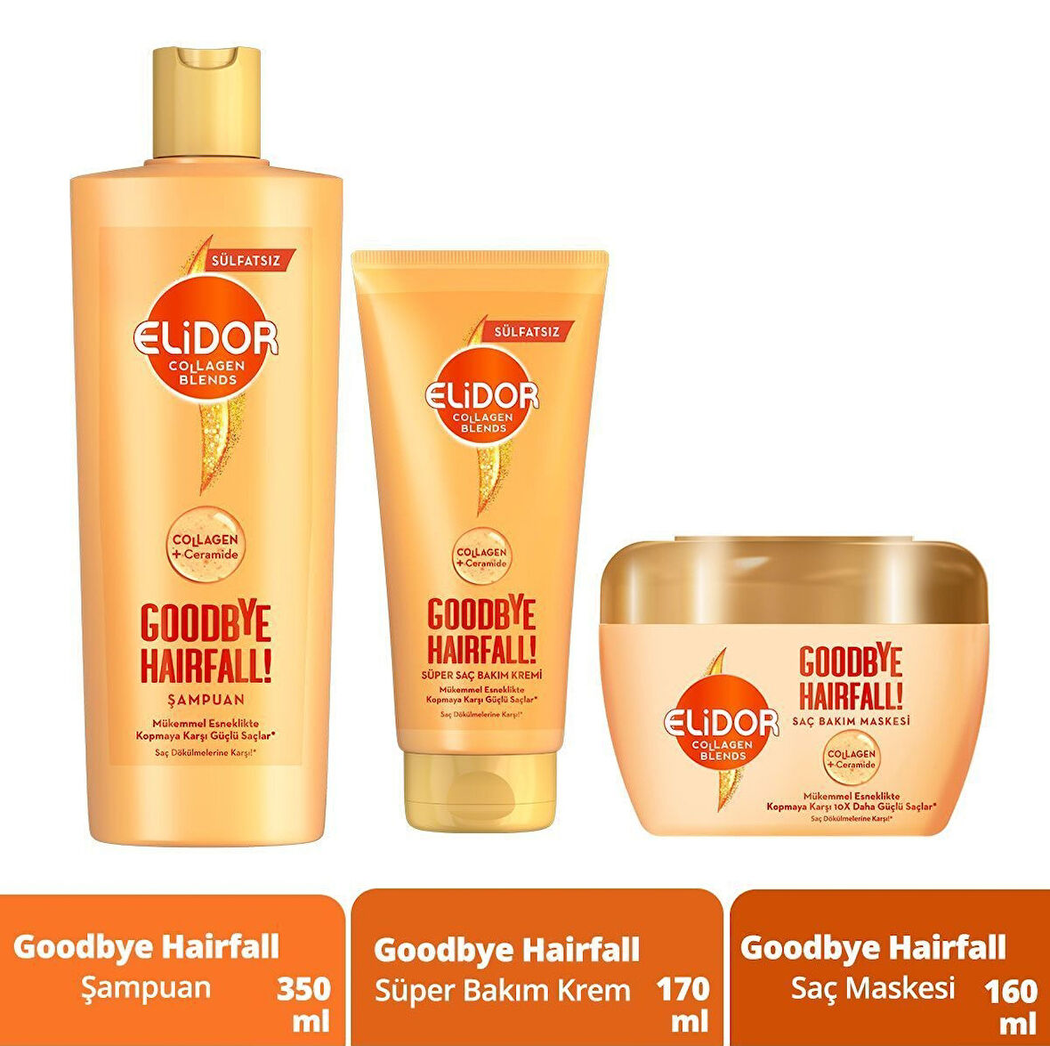 Elidor Collagen Blends Goodbye Sülfatsız Saç Bakım Seti