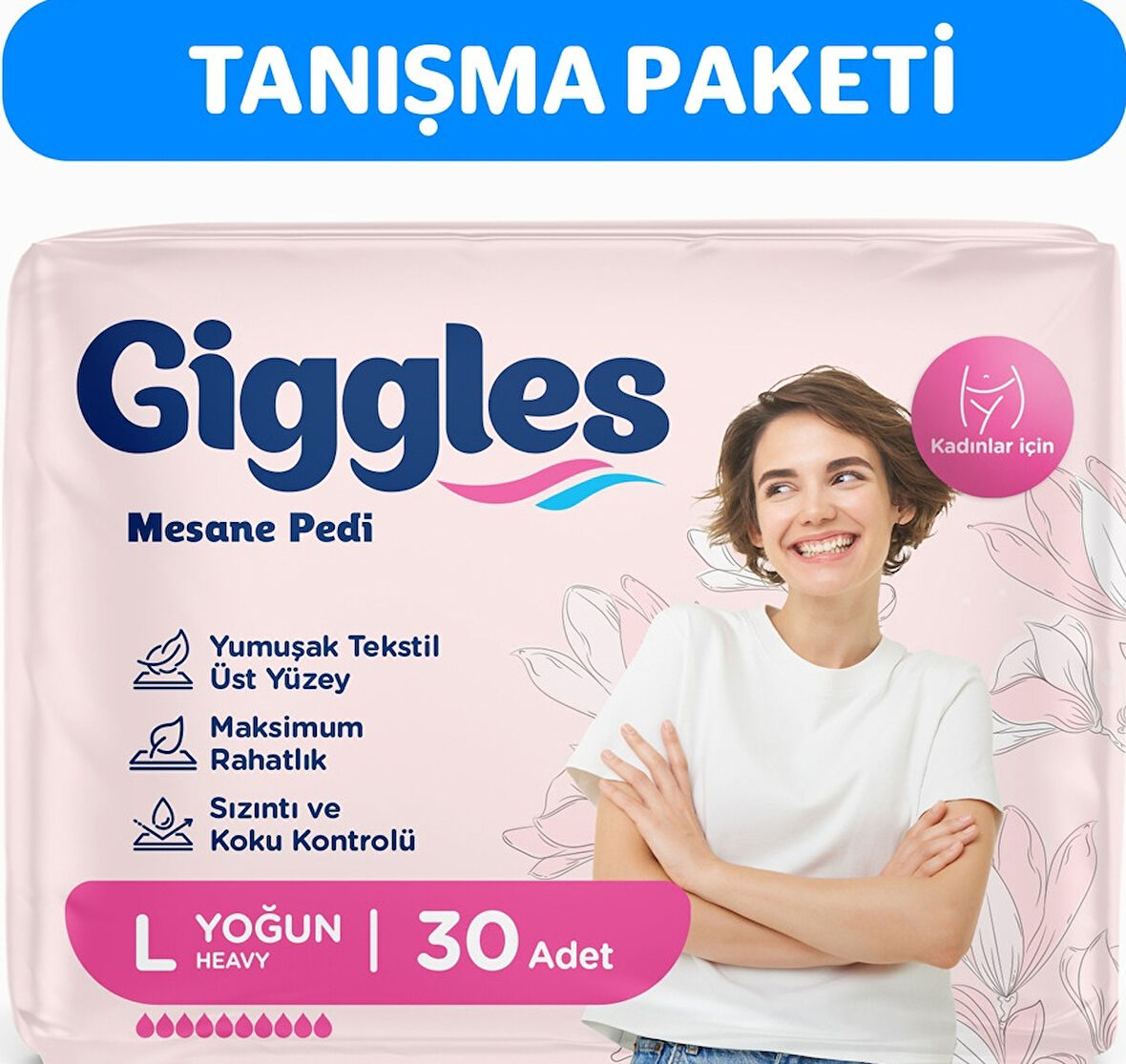Giggles Kadın Mesane Pedi Large 10 lu x 3 Adet