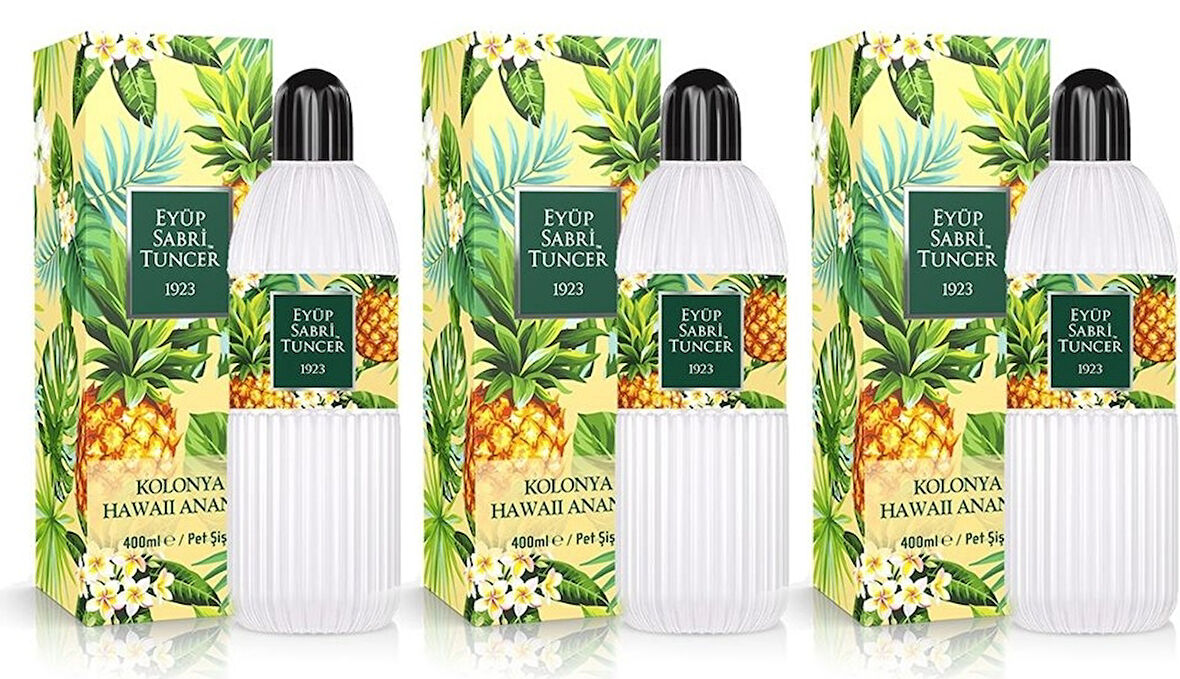 Eyüp Sabri Tuncer Hawaii Ananas Kolonya 400 ml x 3 Adet