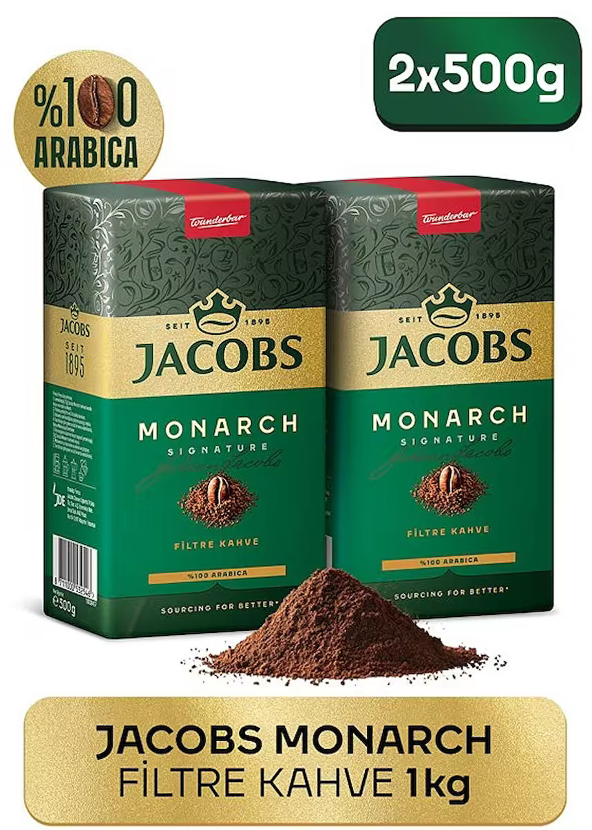 Jacobs Monarch Filtre Kahve 500 Gr x 2 Adet