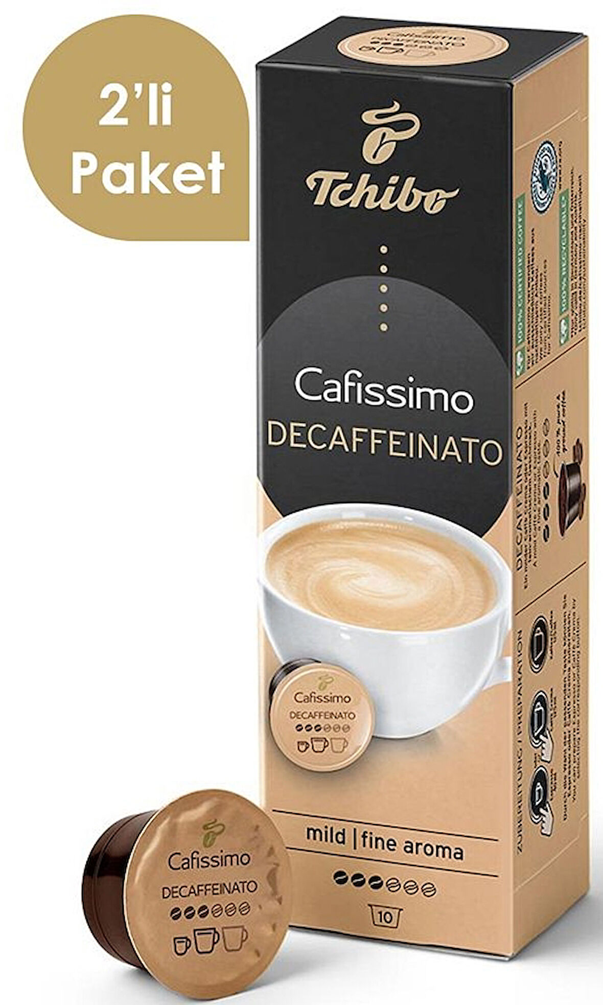 Tchibo Caffe Crema Decaffeinato Kapsül Kahve 10 Adet x 2 Adet