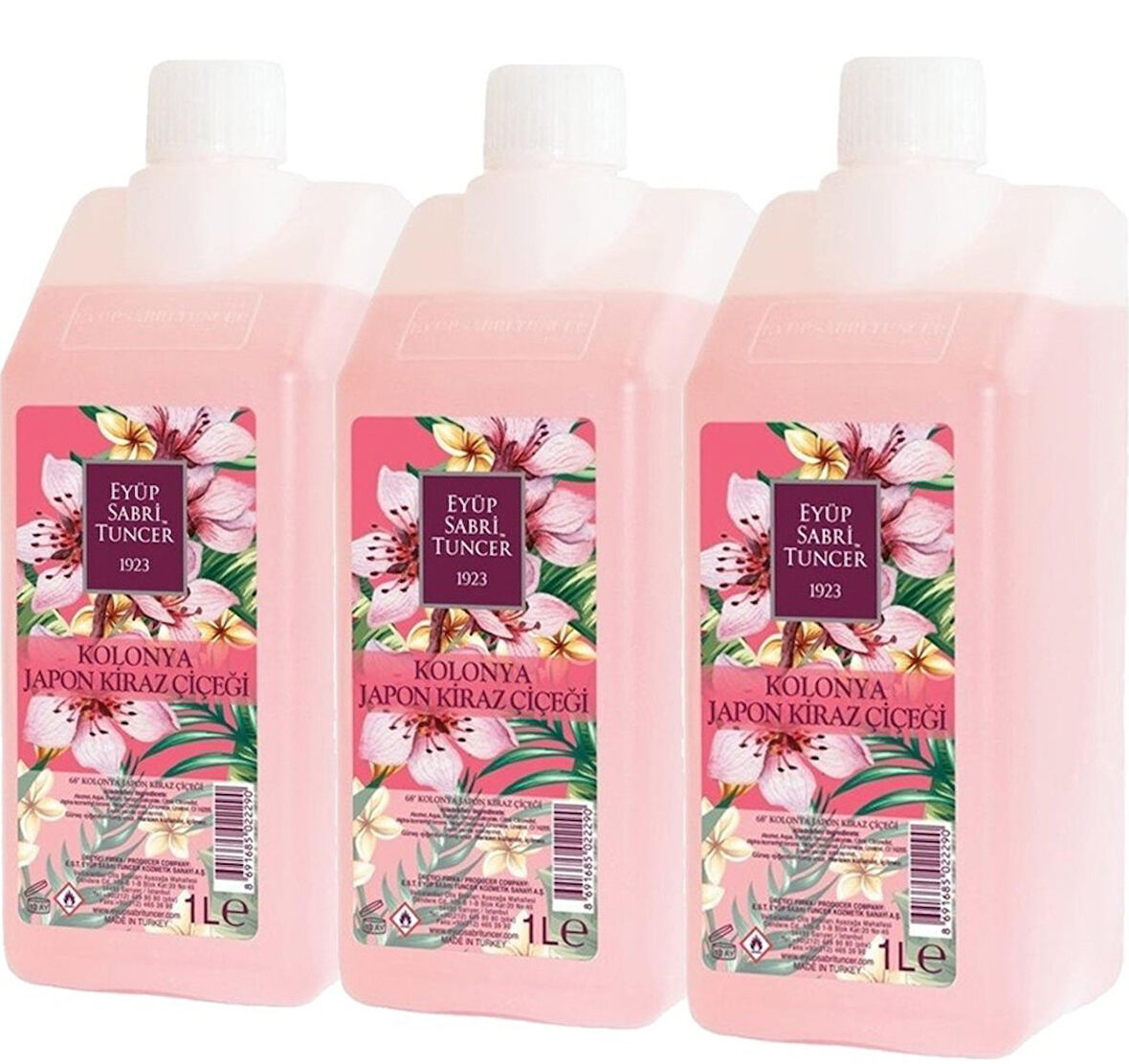 Eyüp Sabri Tuncer Japon Kiraz Çiçeği Kolonyası 1 lt x 3  Adet