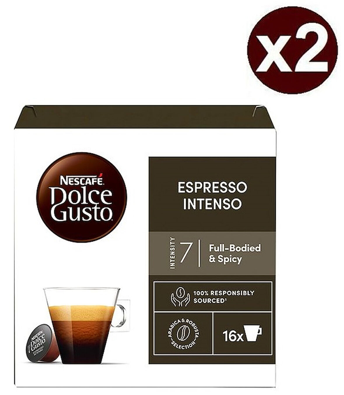 Nescafe Dolce Gusto Coffee Espresso Intenso 16 Kapsül x 2 Adet