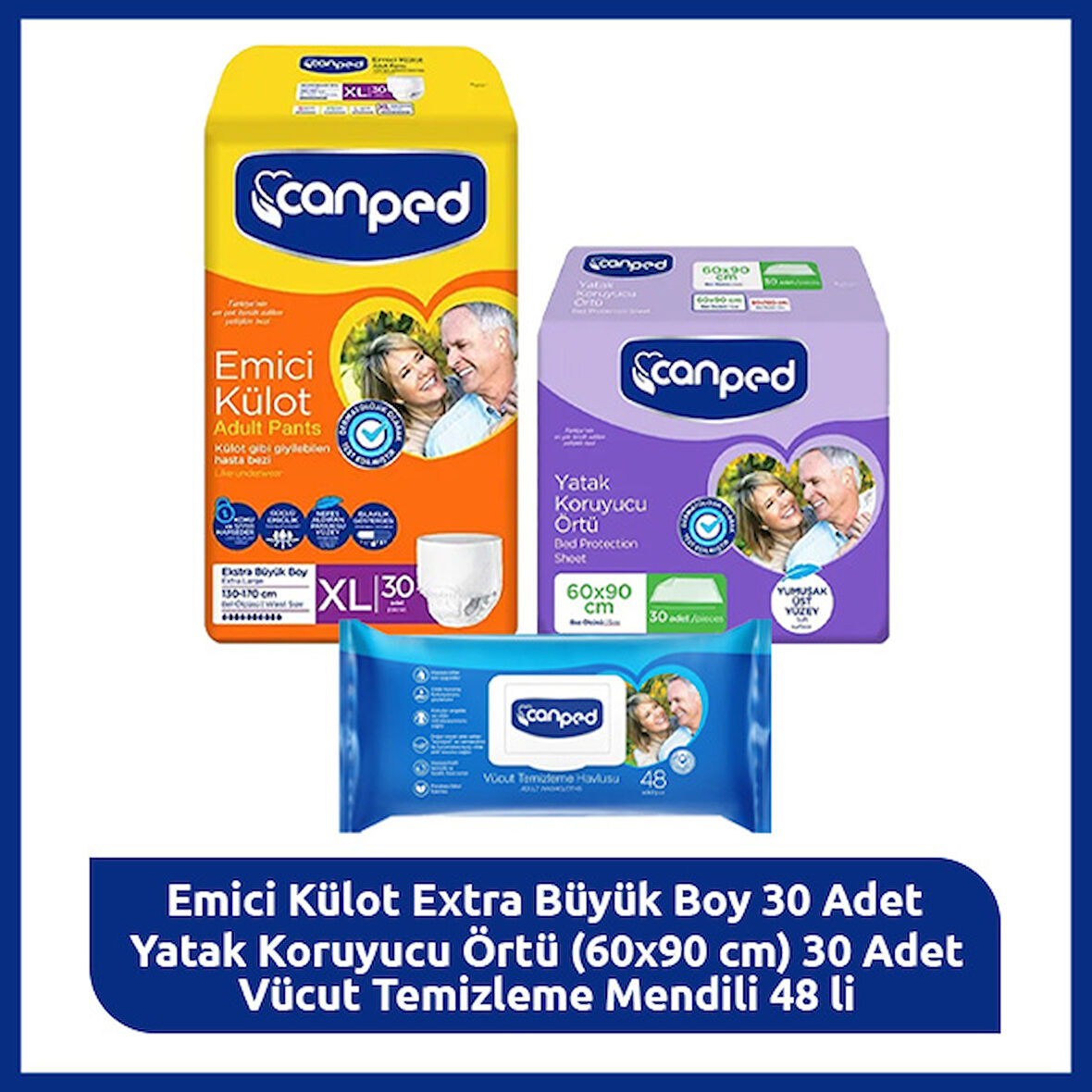 Canped emici külot Kulot Extra Buyuk Boy Hasta Bakım Seti