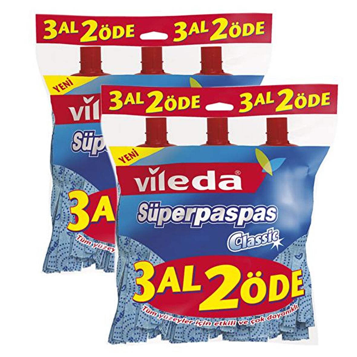 Vileda Süper Mocio Klasik Paspas 3 lü Paket x 2 Adet