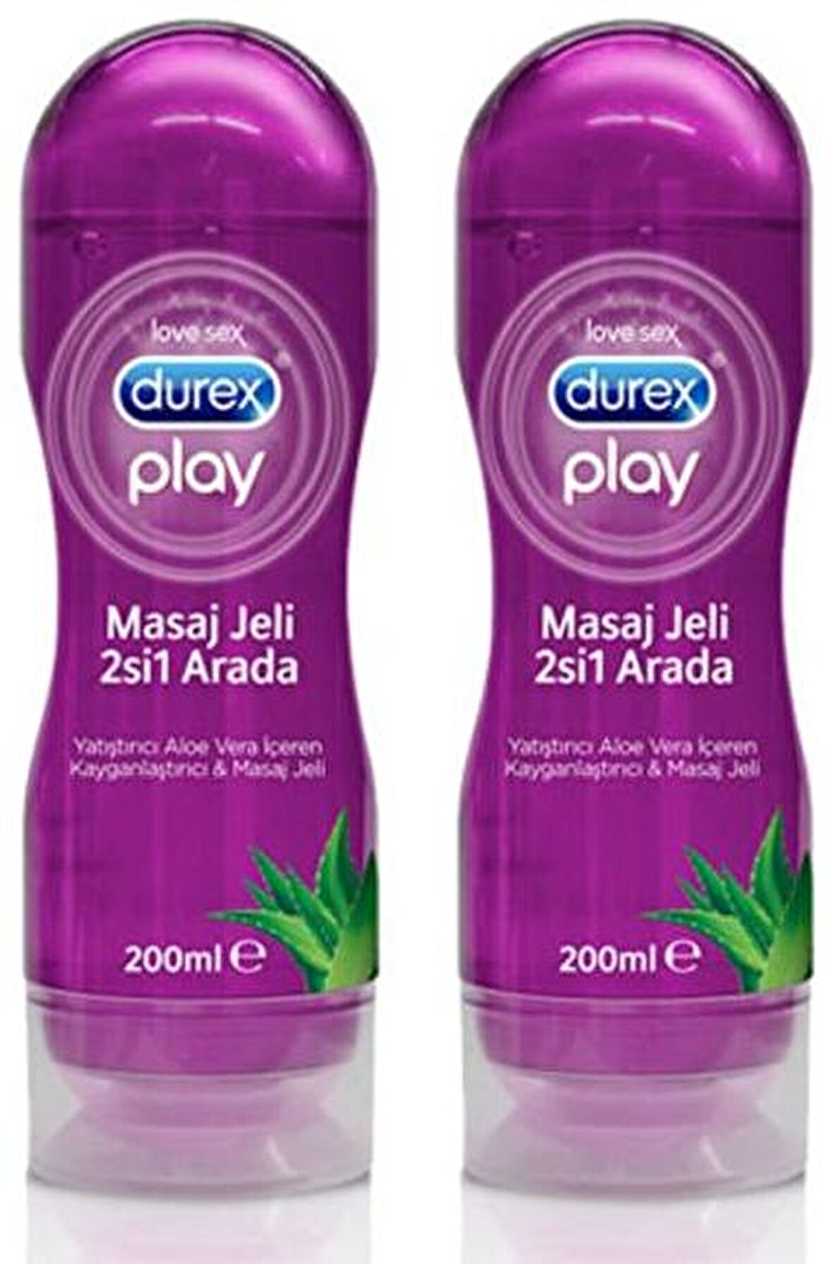 Durex Play Masaj Jeli ve Kayganlaştırıcı Aloe Veralı 200 Ml x 2 Adet