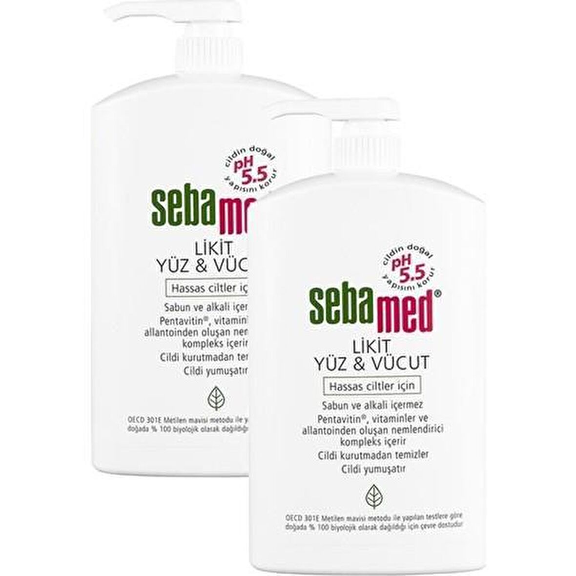 Sebamed Hassas Cilt için Temizleyici Sabunsuz Yüz Temizleme Jeli 2x1000 ml 