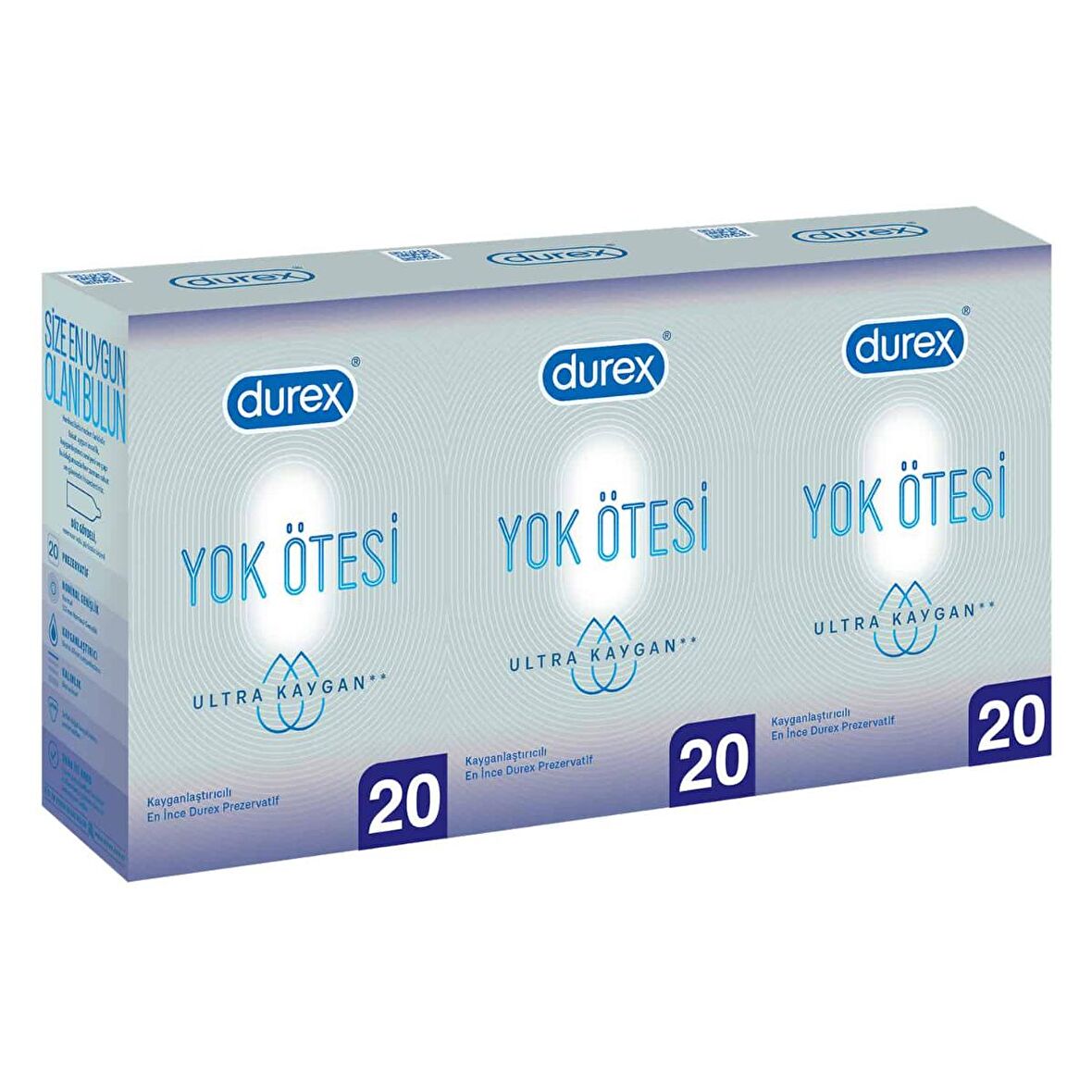 Durex Yok Ötesi Ultra Kaygan 20 li x 3 Adet (60 Adet)