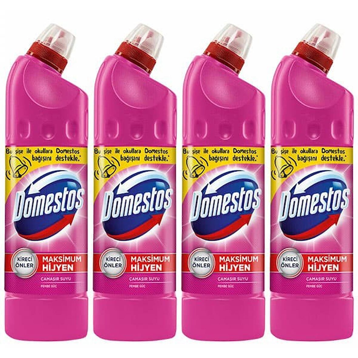 Domestos Yoğun Çamaşır Suyu Pembe Güç 810 gr x 4 Adet